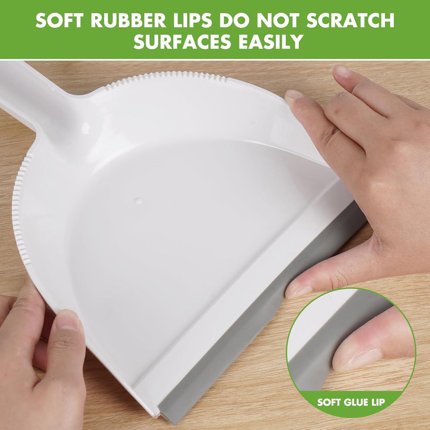 Juego de Escoba y Recogedor Mini Zehrai - Ergonomico, Blanco