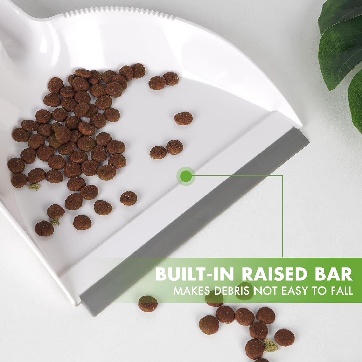 Juego de Escoba y Recogedor Mini Zehrai - Ergonomico, Blanco