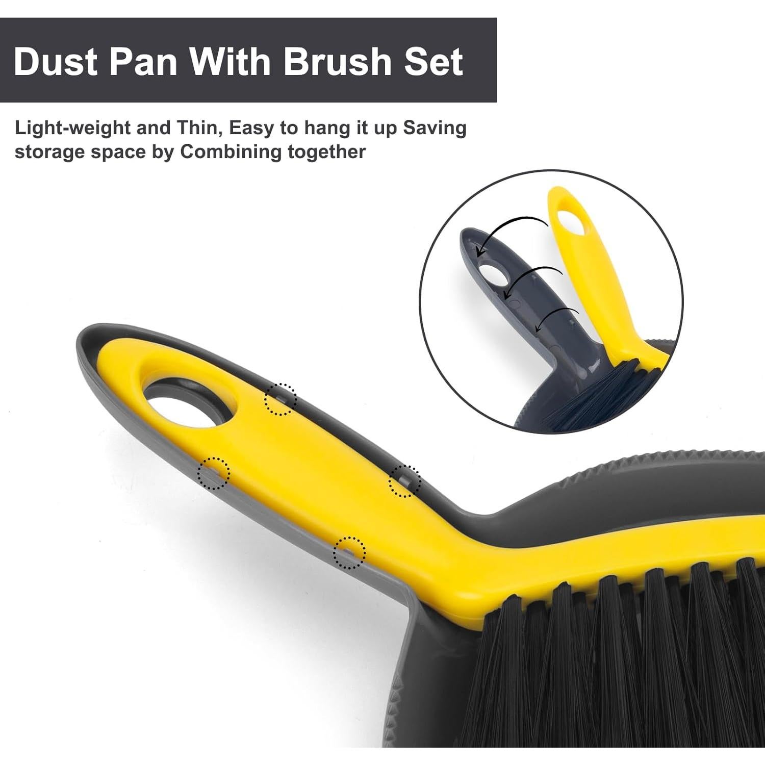 Juego de Recogedor y Escoba de Mano KeFanta - Compacto y Eficiente