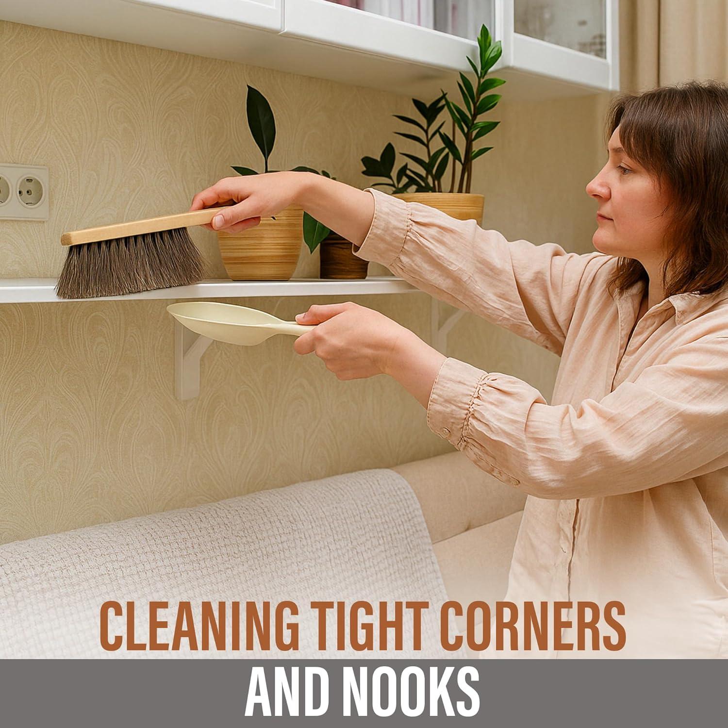 Cepillo de Contrachapado Takavu con Mango de Madera y Cerdas Naturales