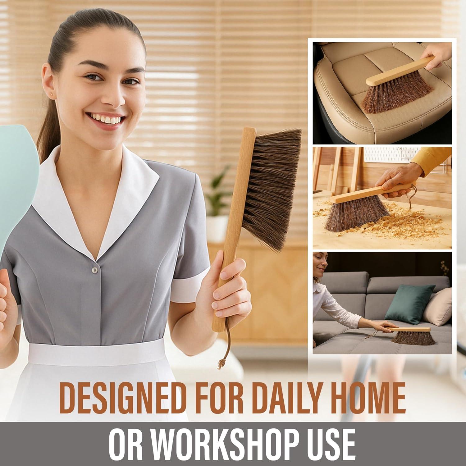 Cepillo de Contrachapado Takavu con Mango de Madera y Cerdas Naturales