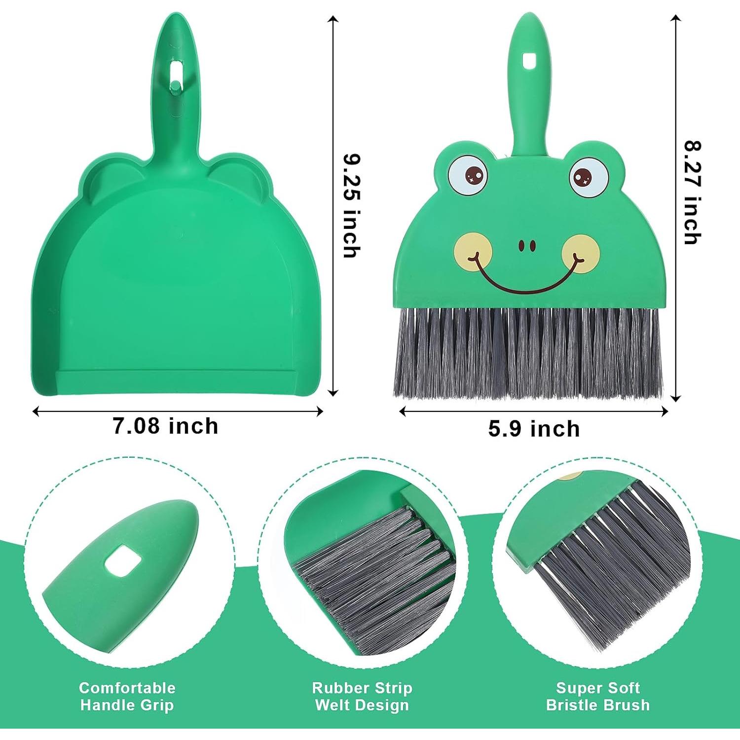 Juego de Mini Escoba y Recogedor Tyqour Verde 23.5x17cm