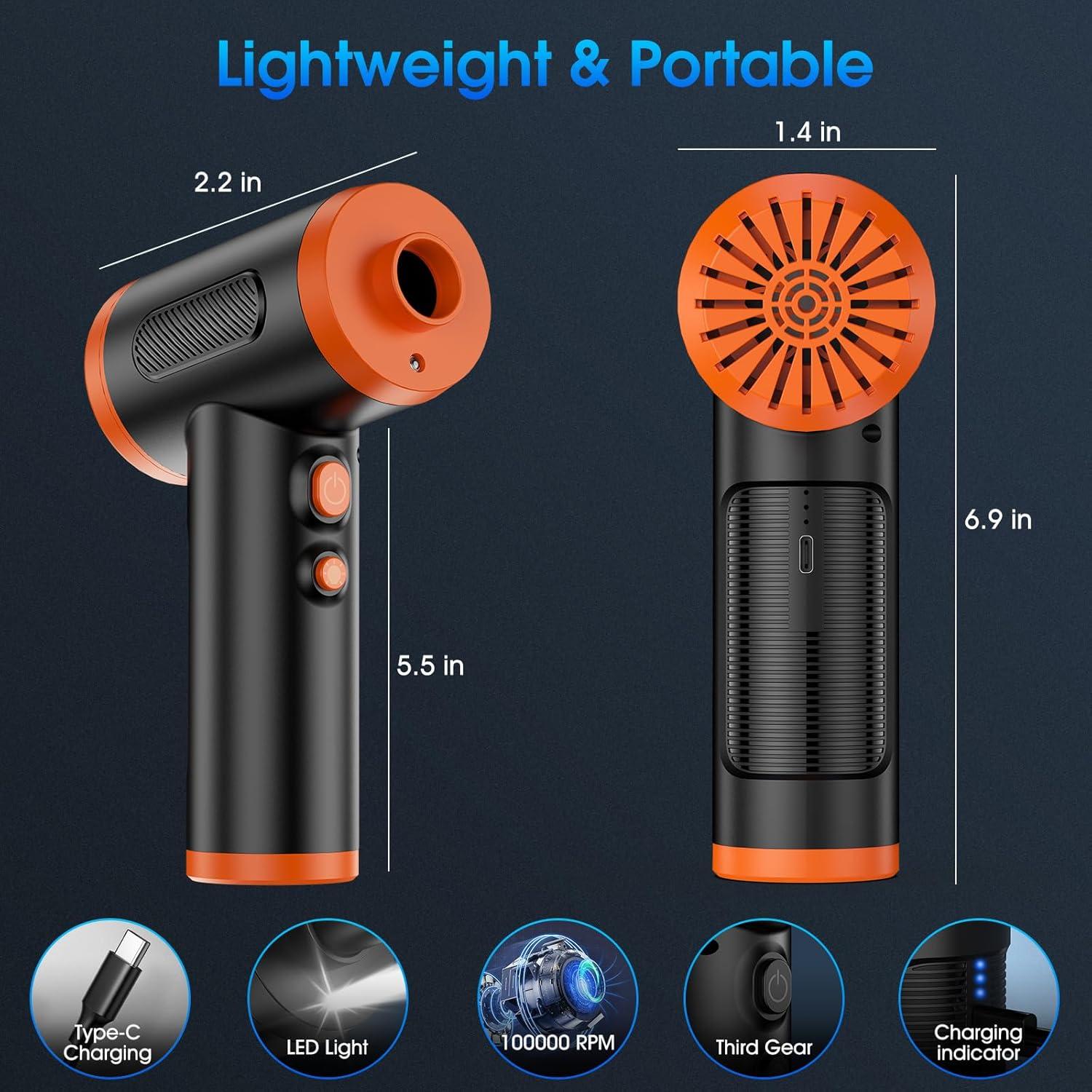 Soplador de Aire Comprimido y Aspiradora KOPIDOE VC016 3 Velocidades