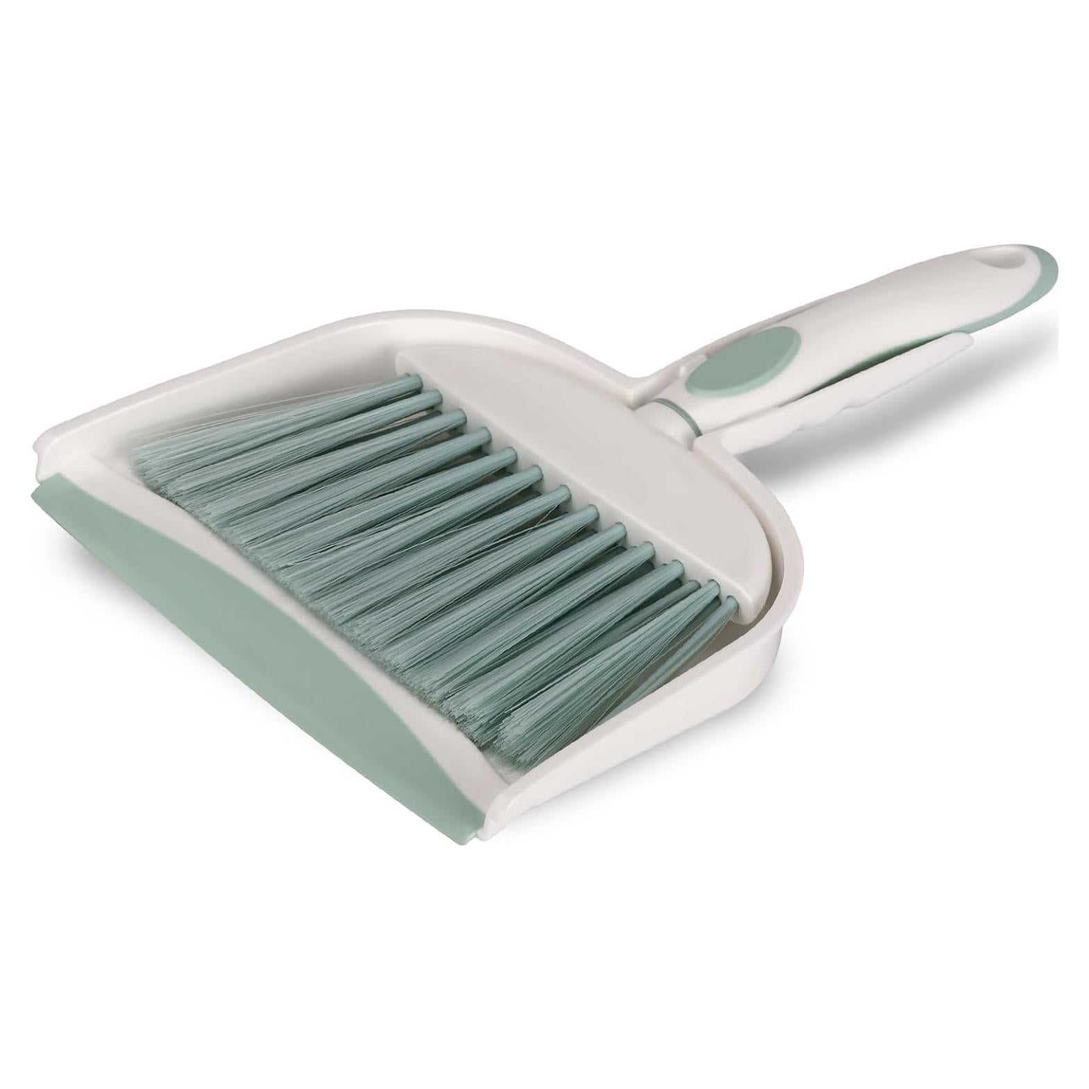 Juego de Escoba y Recogedor ZEDACY Compacto Blanco Verde