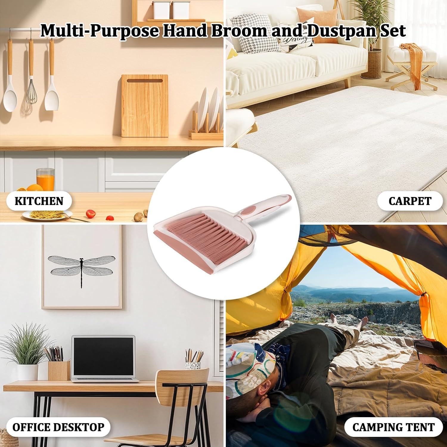 Juego de Escoba y Recogedor ZEDACY Compacto Blanco Verde