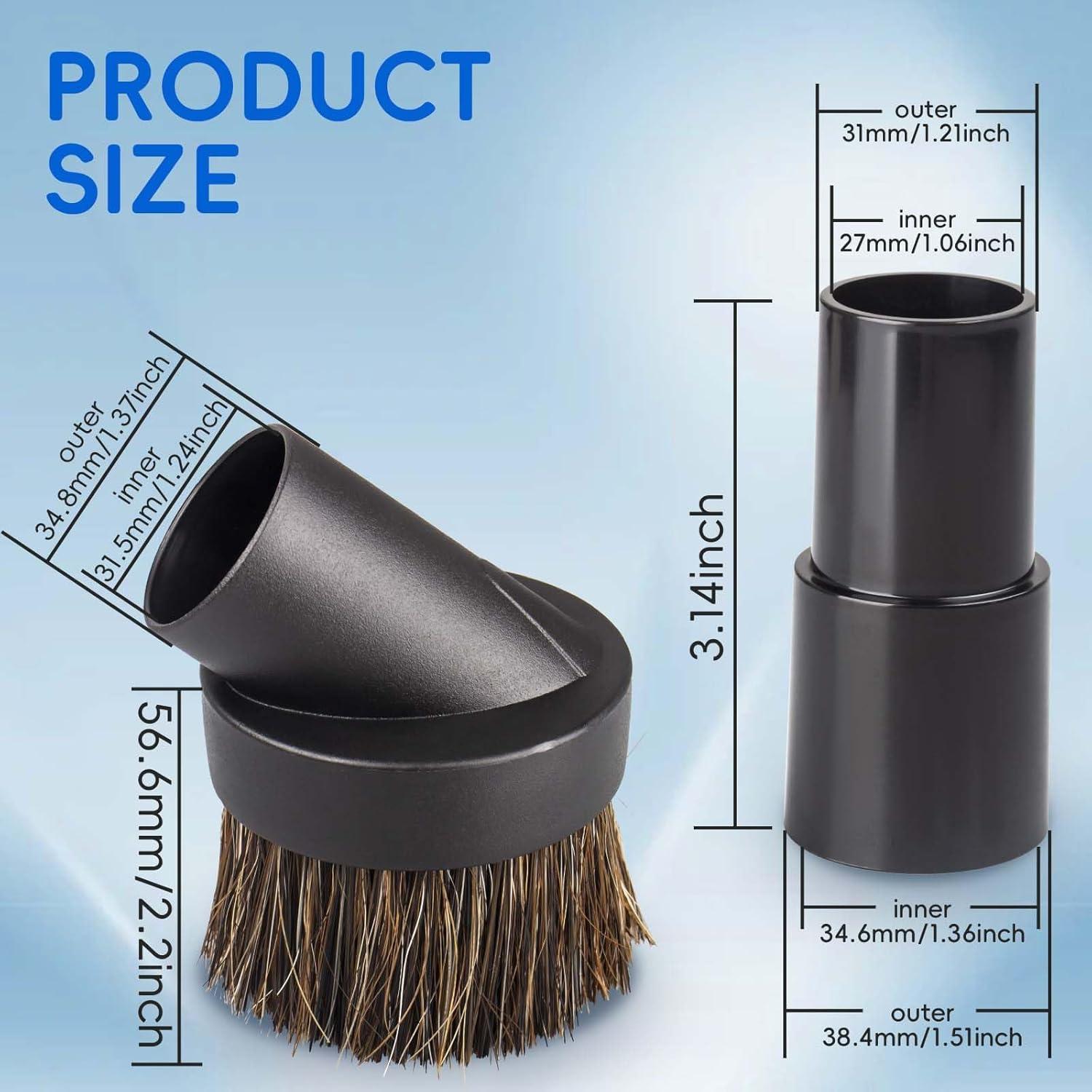 Cepillo Redondo de Aspiradora KEIFI 1.25" (3.18 cm) con Adaptador