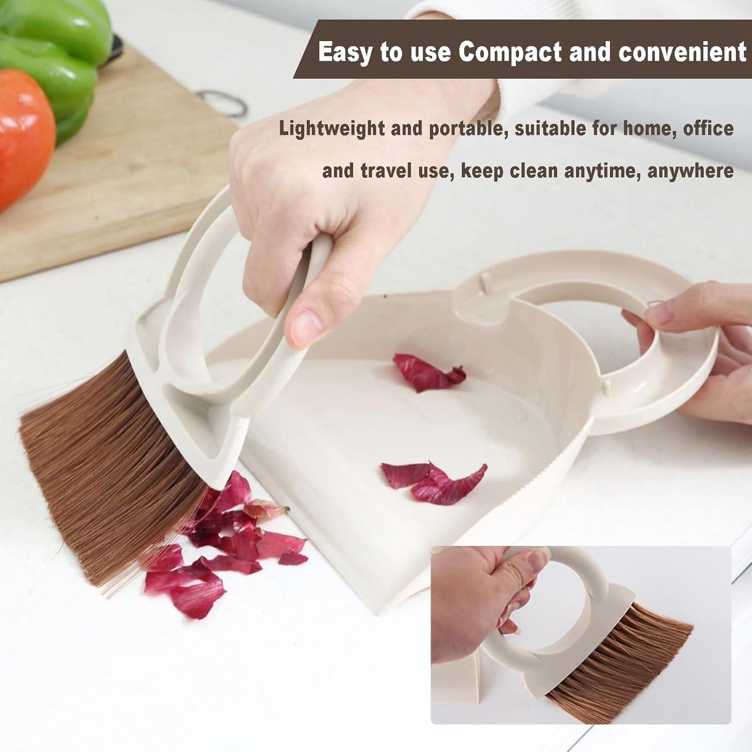 Juego de Escoba y Recogedor Portátil BSMstone Blanco Roto