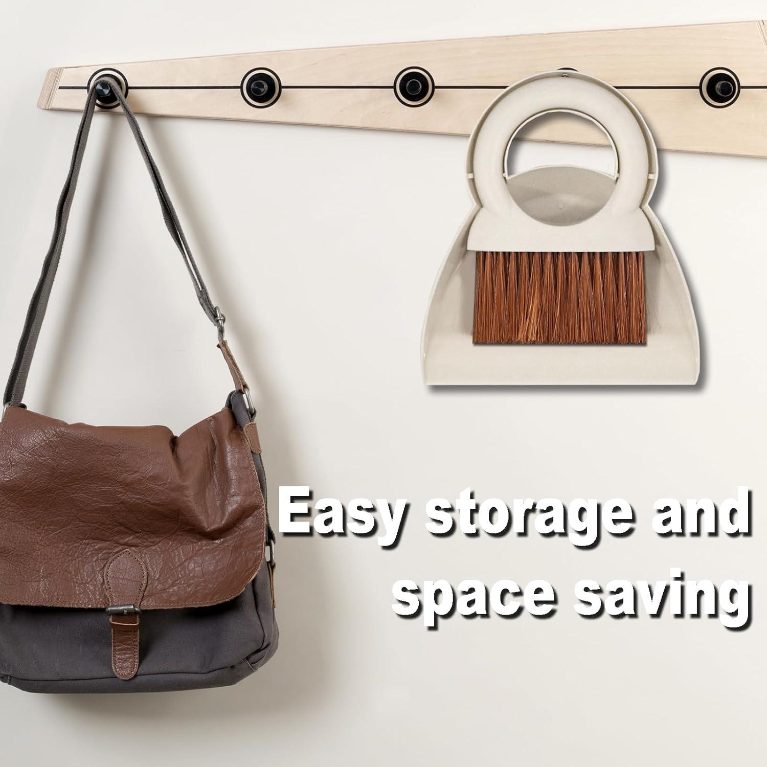 Juego de Escoba y Recogedor Portátil BSMstone Blanco Roto