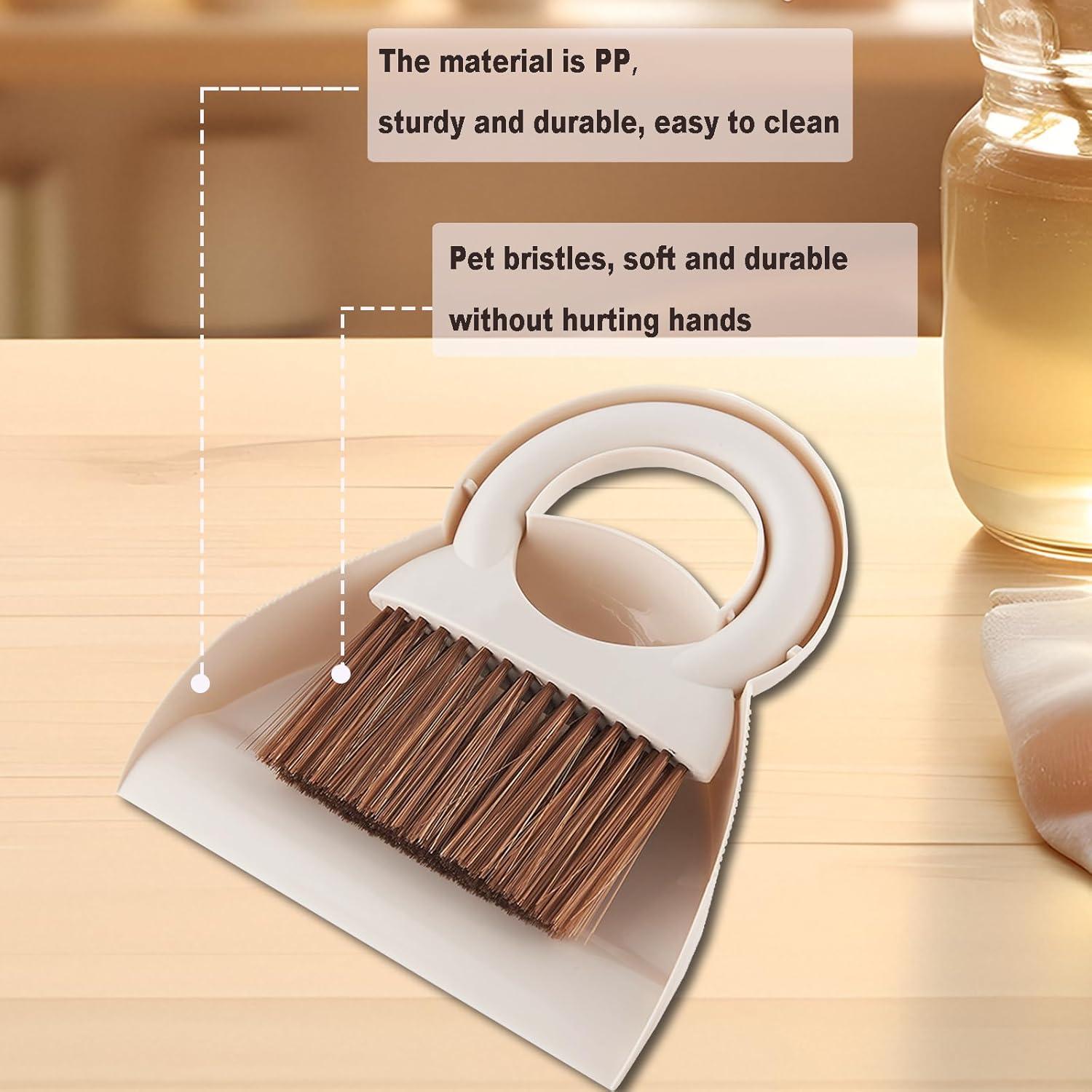 Juego de Escoba y Recogedor Portátil BSMstone Blanco Roto