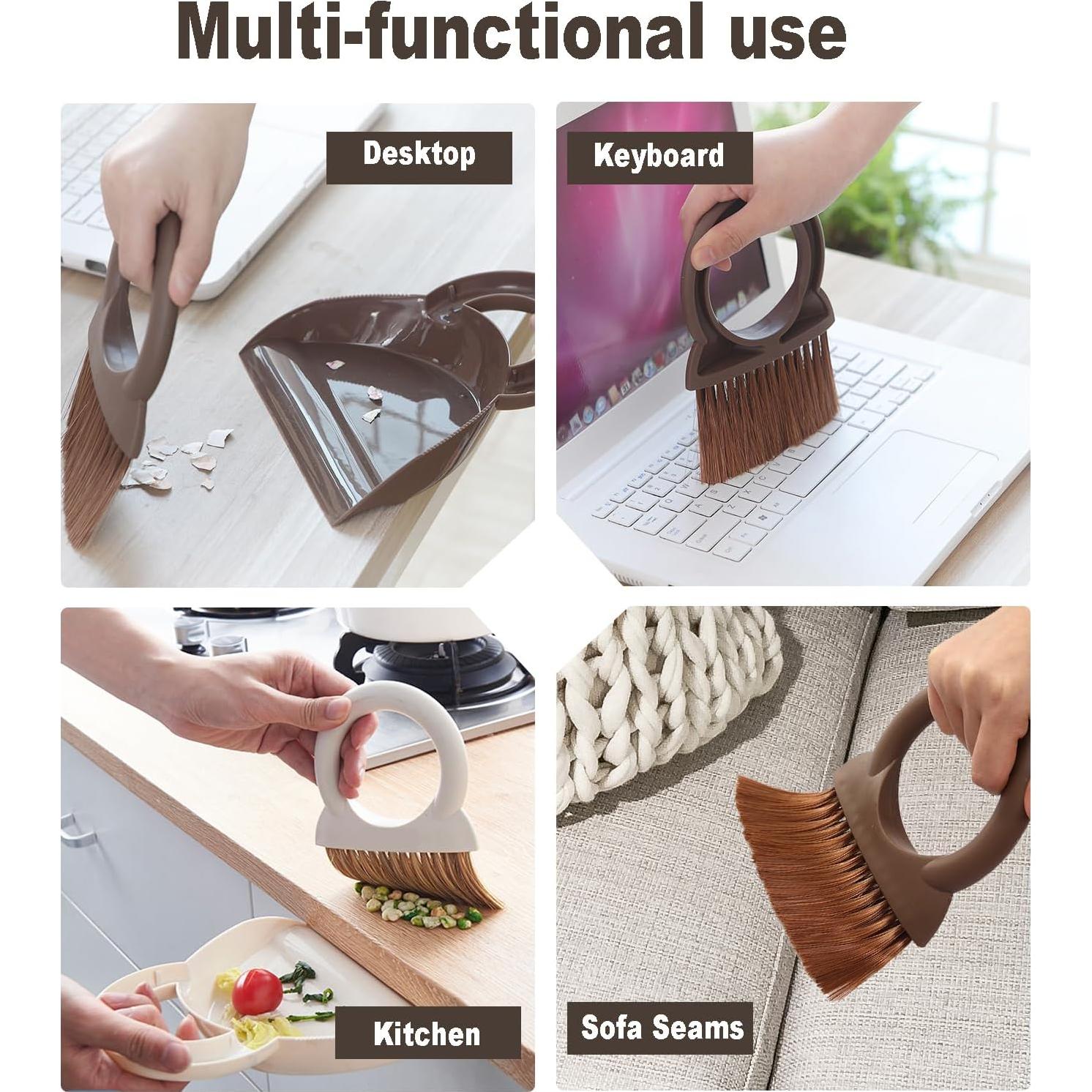 Juego de Escoba y Recogedor Portátil BSMstone Blanco Roto