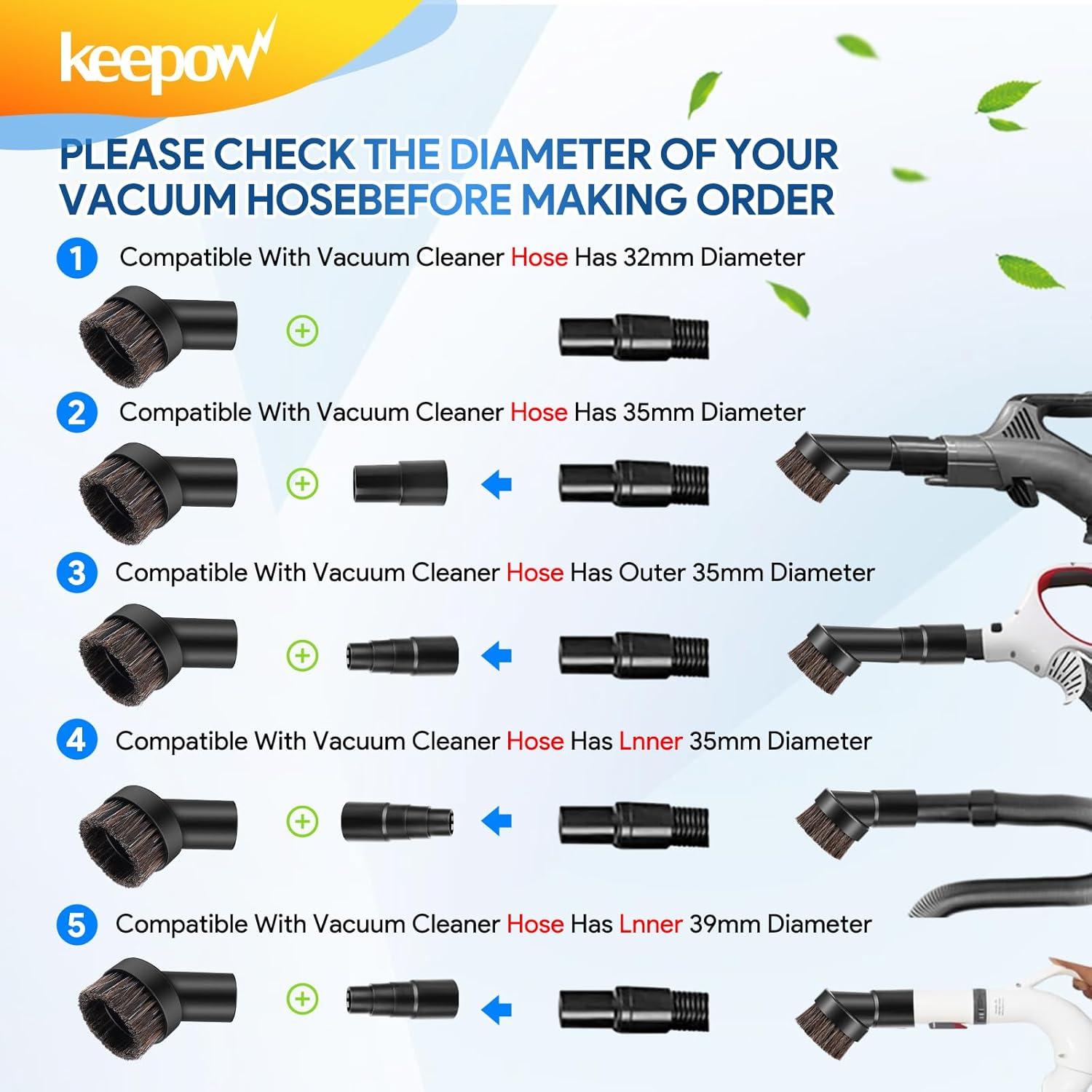 Accesorio de cepillo de aspiradora KEEPOW 25mm pelo de caballo