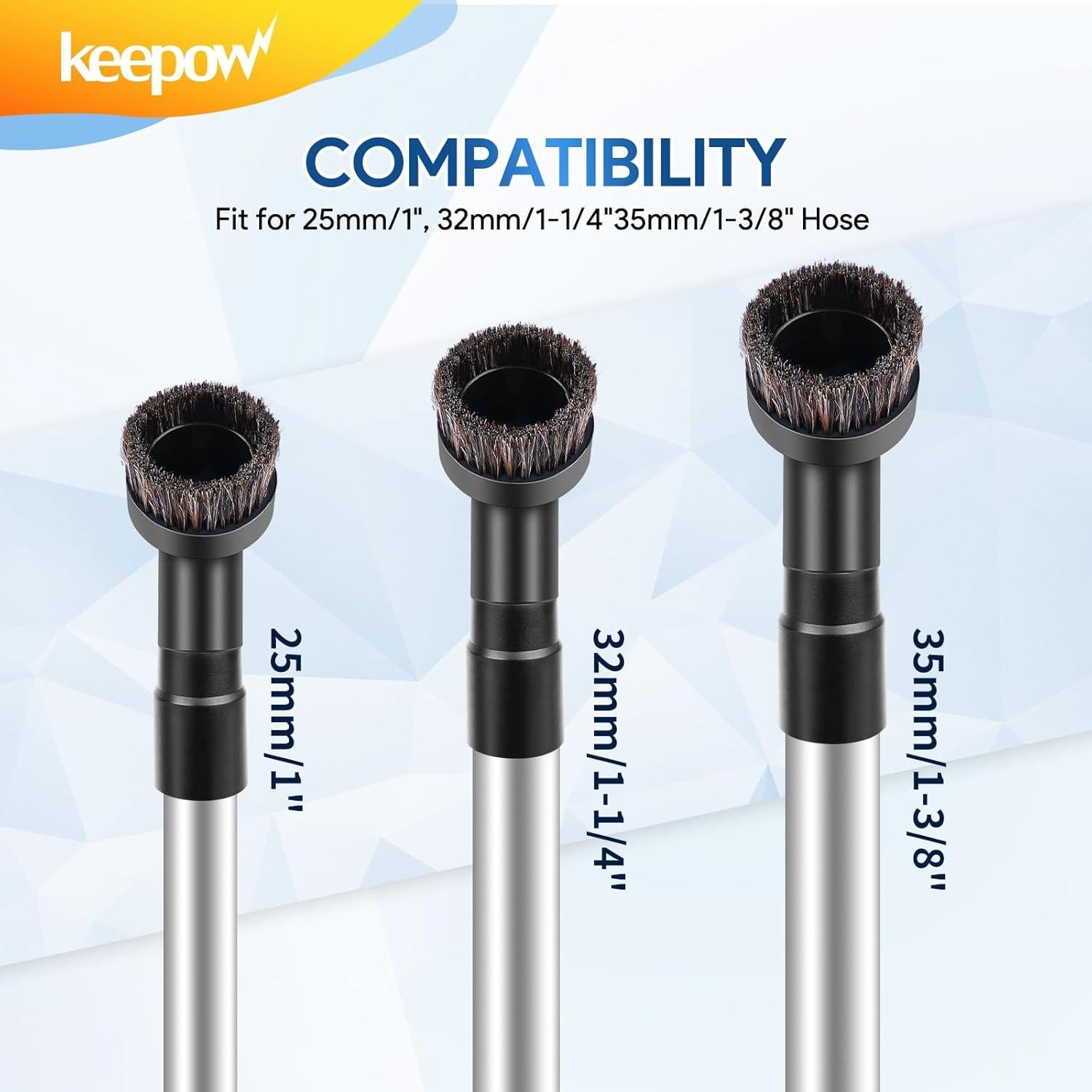 Accesorio de cepillo de aspiradora KEEPOW 25mm pelo de caballo