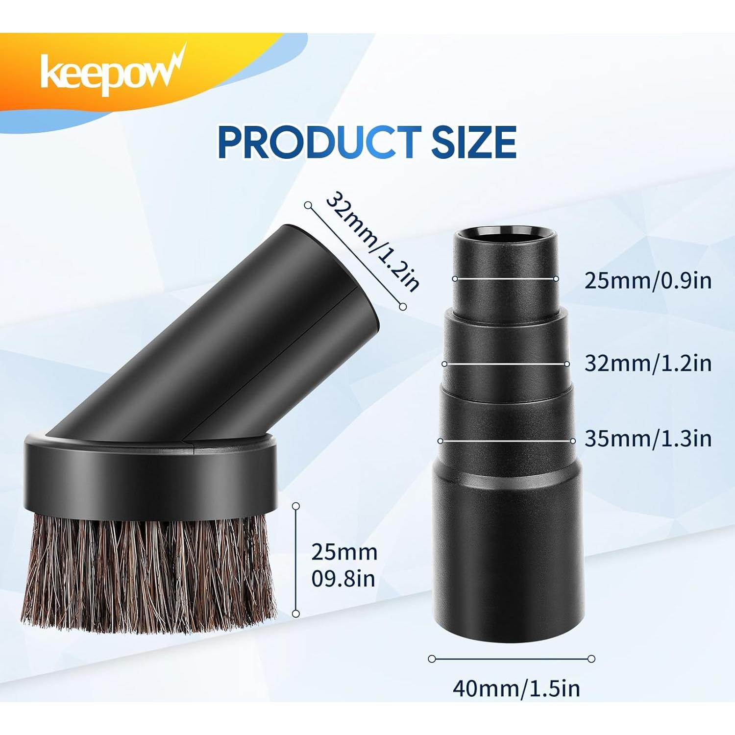 Accesorio de cepillo de aspiradora KEEPOW 25mm pelo de caballo