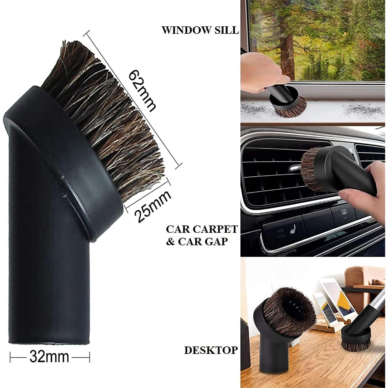 2 Cepillos Redondos de Cabello de Caballo 31.75MM + Adaptador