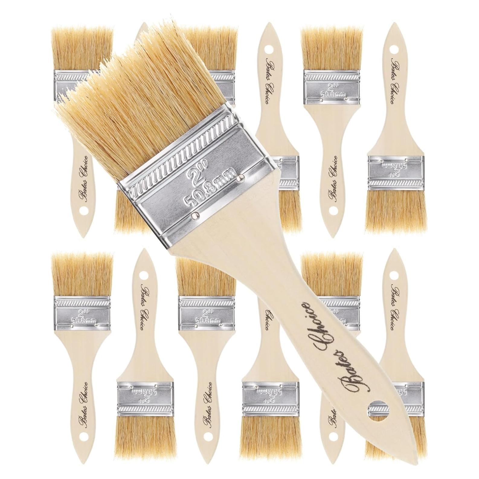 Brochas de Pintura de Chip Bates, 12 Unidades, 5.08 cm