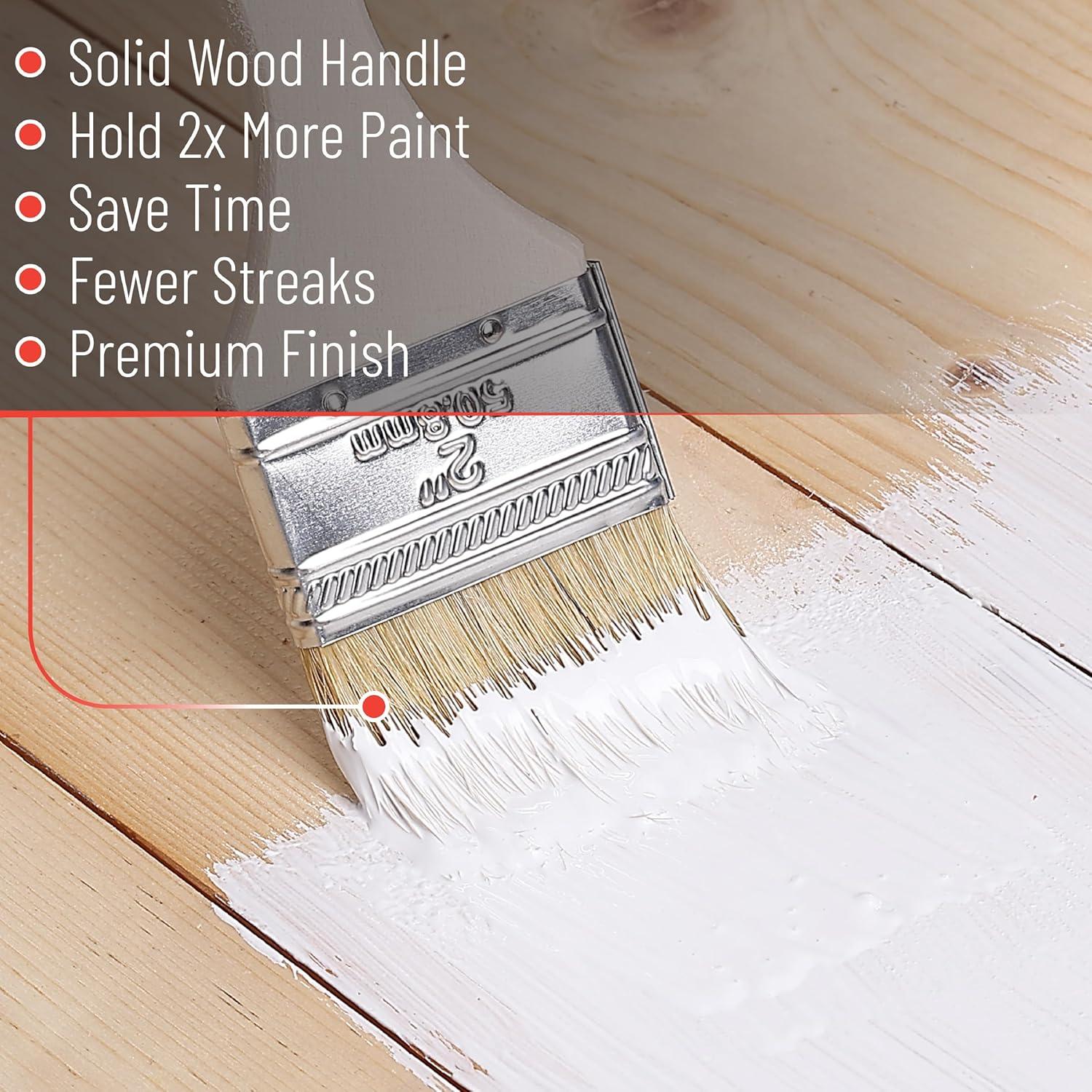 Brochas de Pintura de Chip Bates, 12 Unidades, 5.08 cm