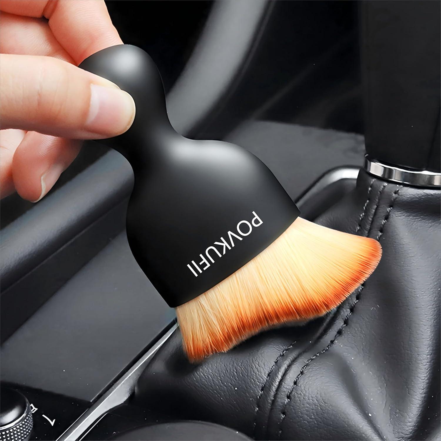 Cepillos de Detalle para Interior de Auto Povkufii - 2 Pcs