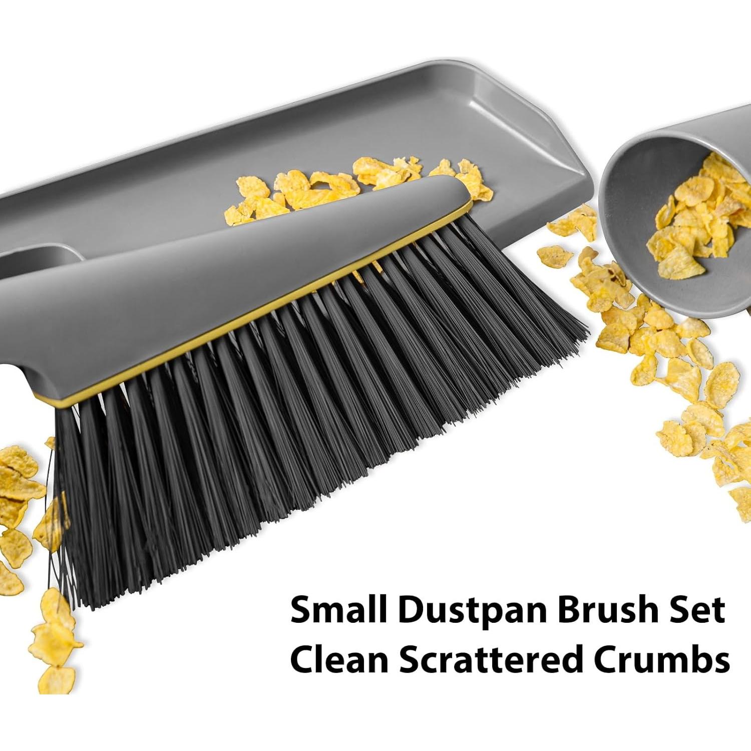 Juego de Escoba y Recogedor Lumkew Gris, Compacto 35x9cm