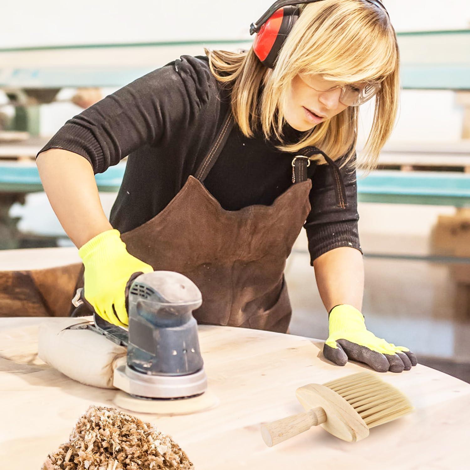 4 Cepillos de Limpieza para Ranuras BOSMIOW - Mango de Madera