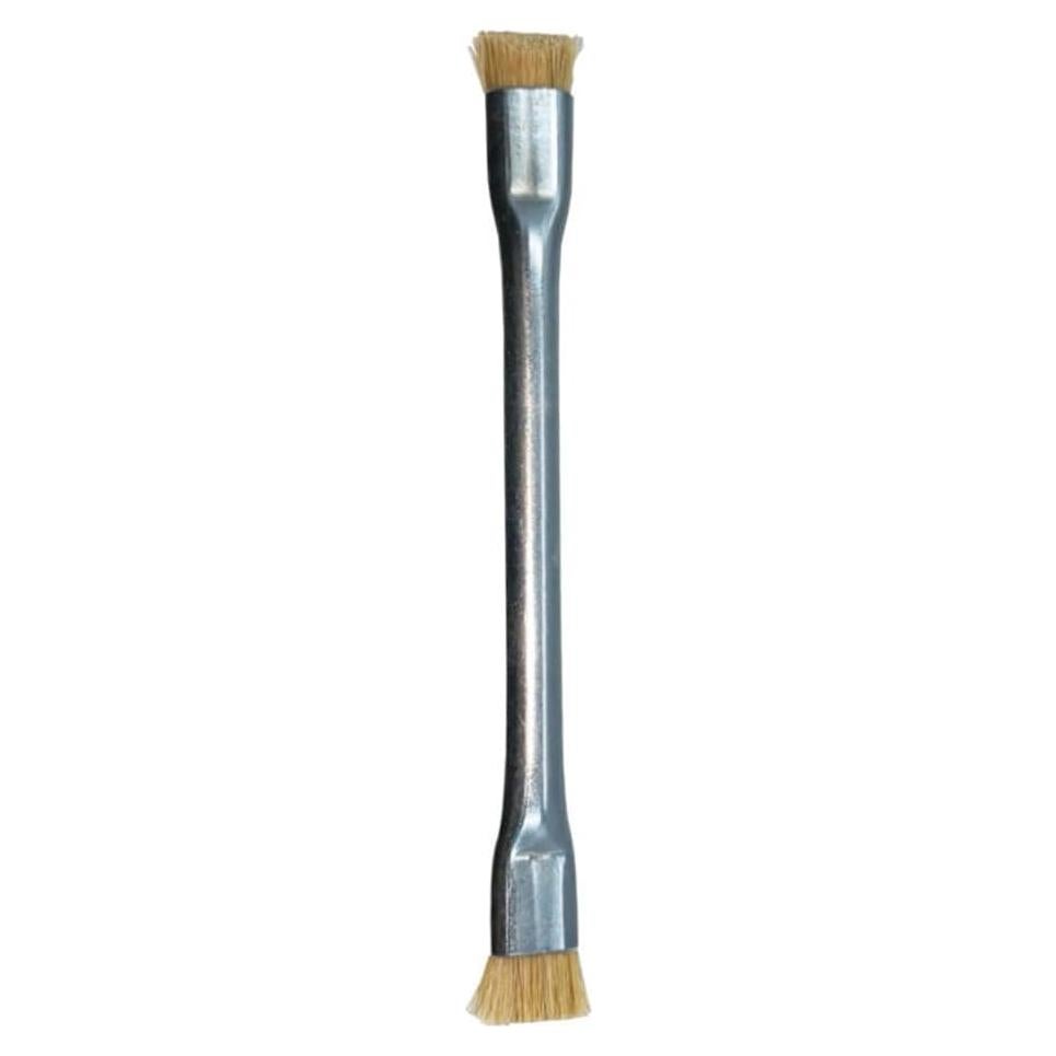 Cepillo Antiestático Hemobllo Doble Cara con Mango de Metal