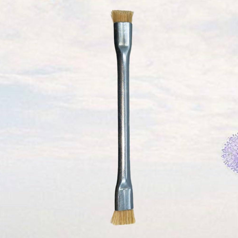 Cepillo Antiestático Hemobllo Doble Cara con Mango de Metal