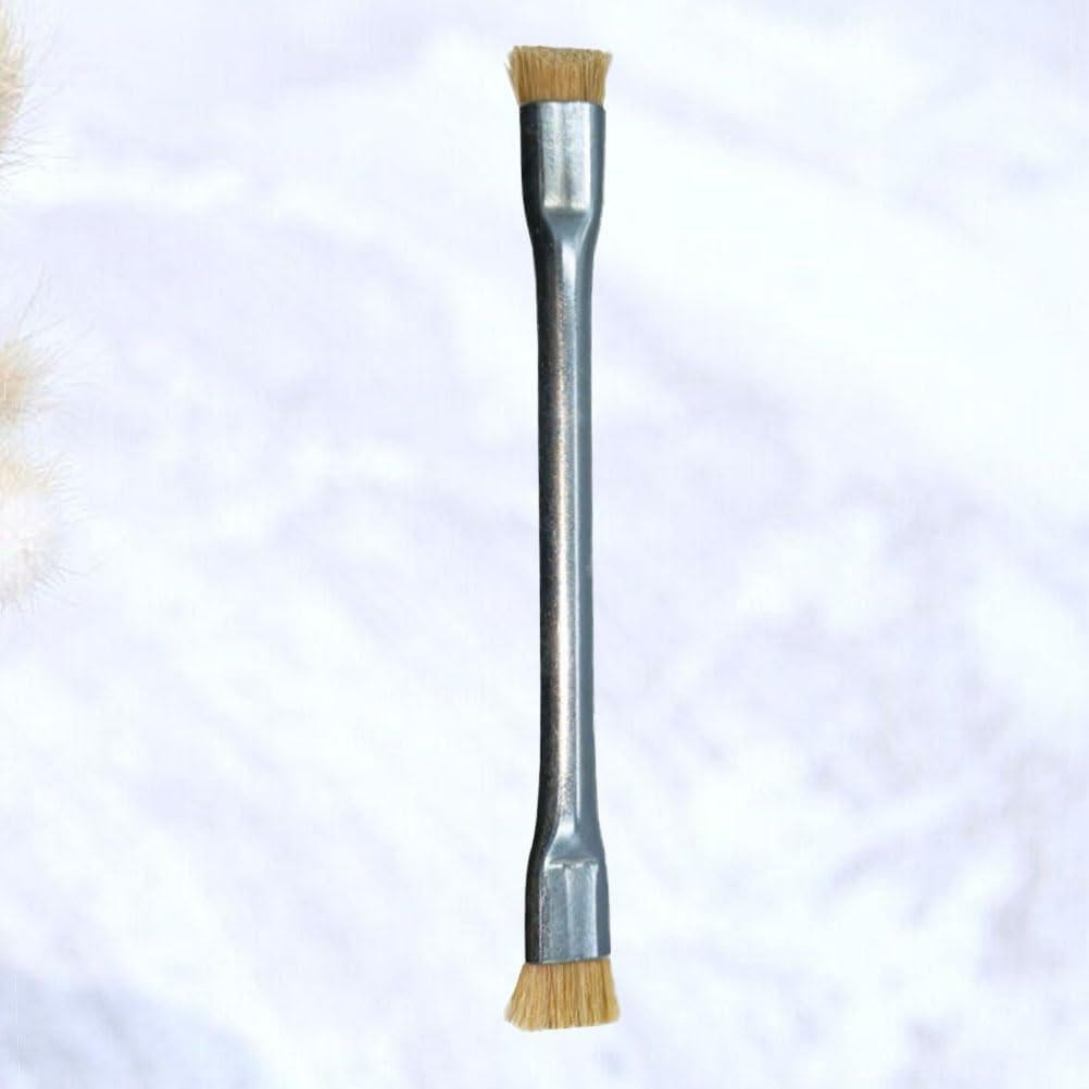 Cepillo Antiestático Hemobllo Doble Cara con Mango de Metal