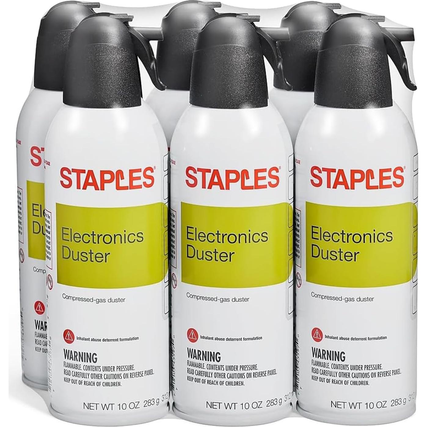 Aerosoles de Aire Comprimido Staples 295 ml - Paquete de 6