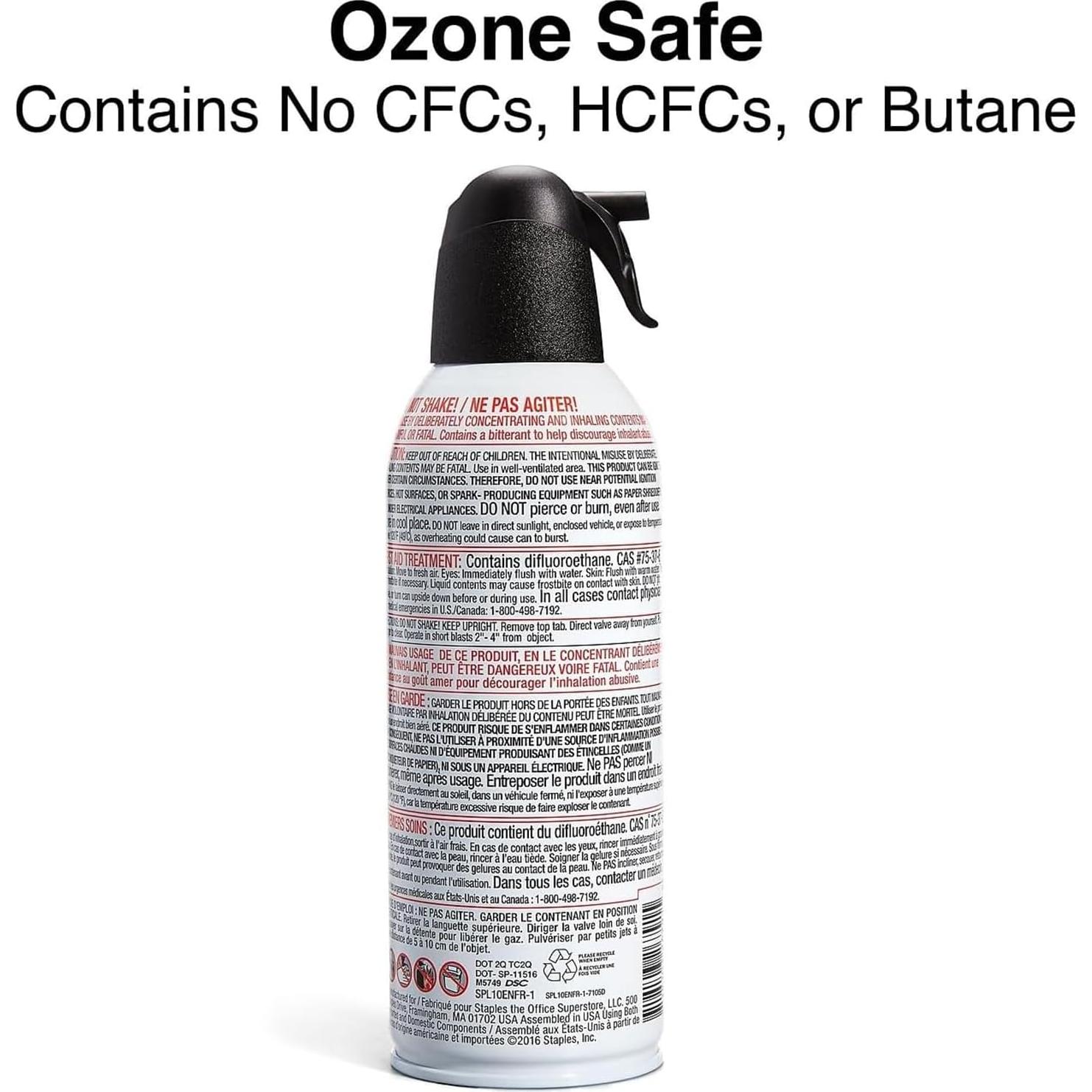 Aerosoles de Aire Comprimido Staples 295 ml - Paquete de 6