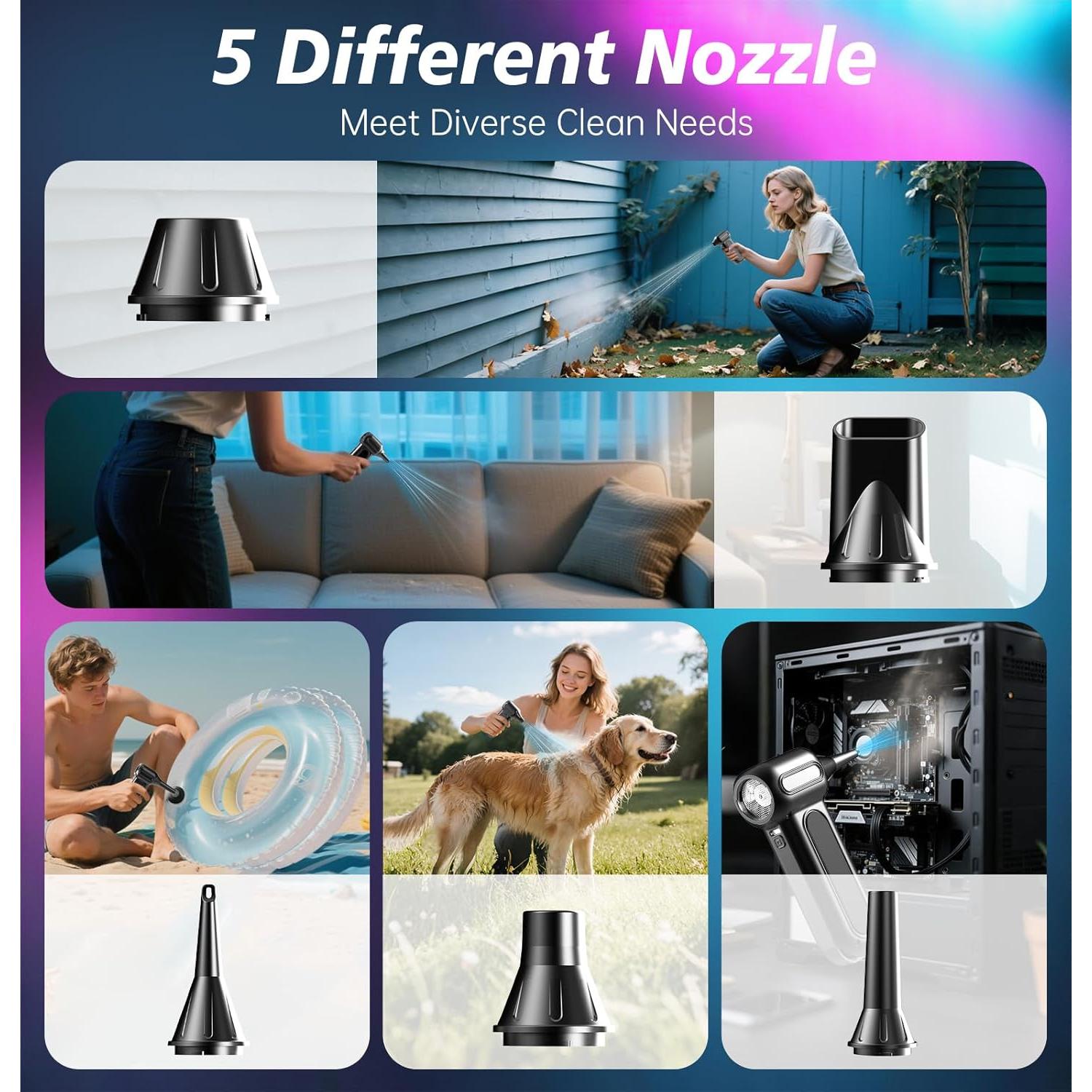 Soplador de Aire Comprimido TOPPORTED 150000RPM Recargable