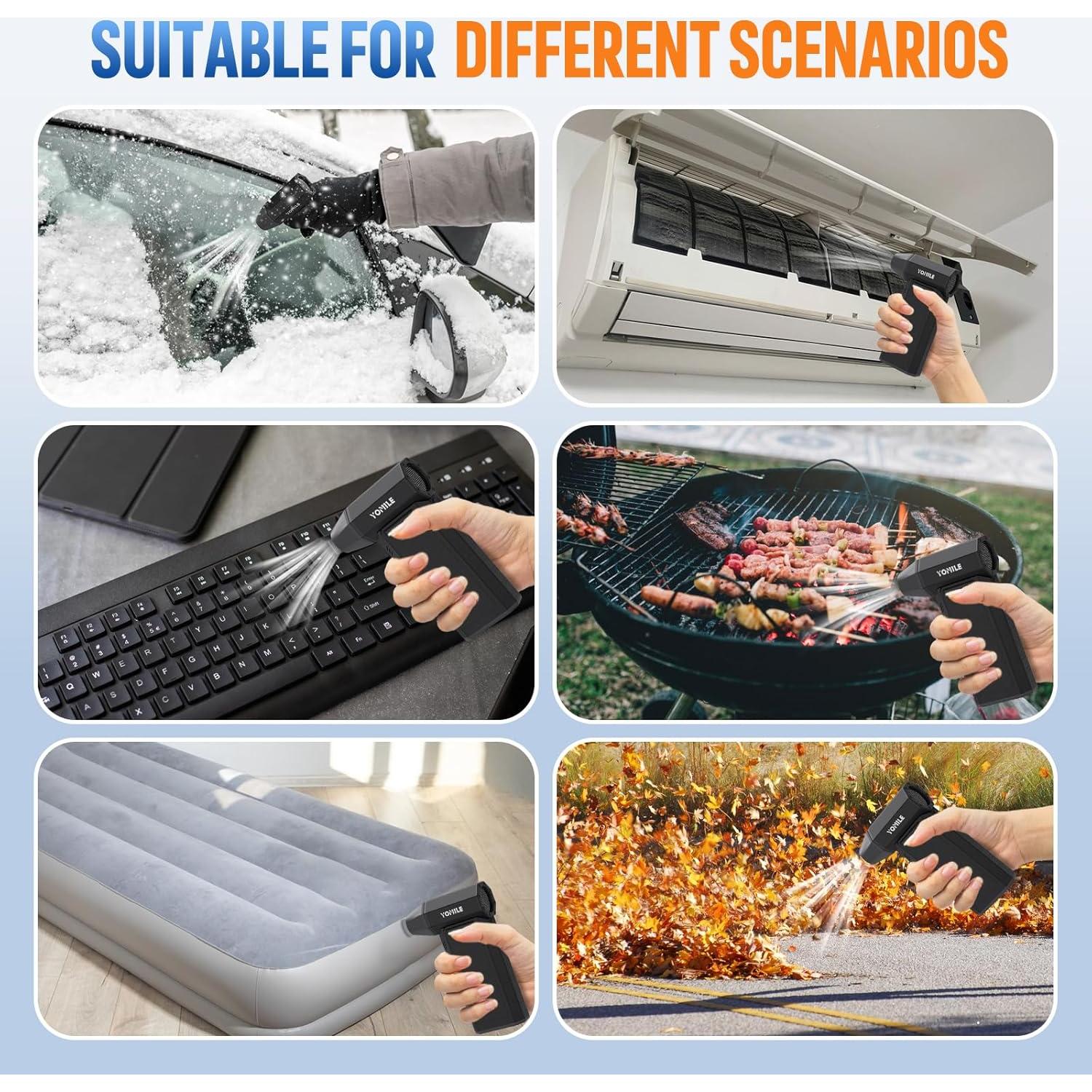 Soplador de aire eléctrico YOMILE 300000RPM 10500mAh portátil