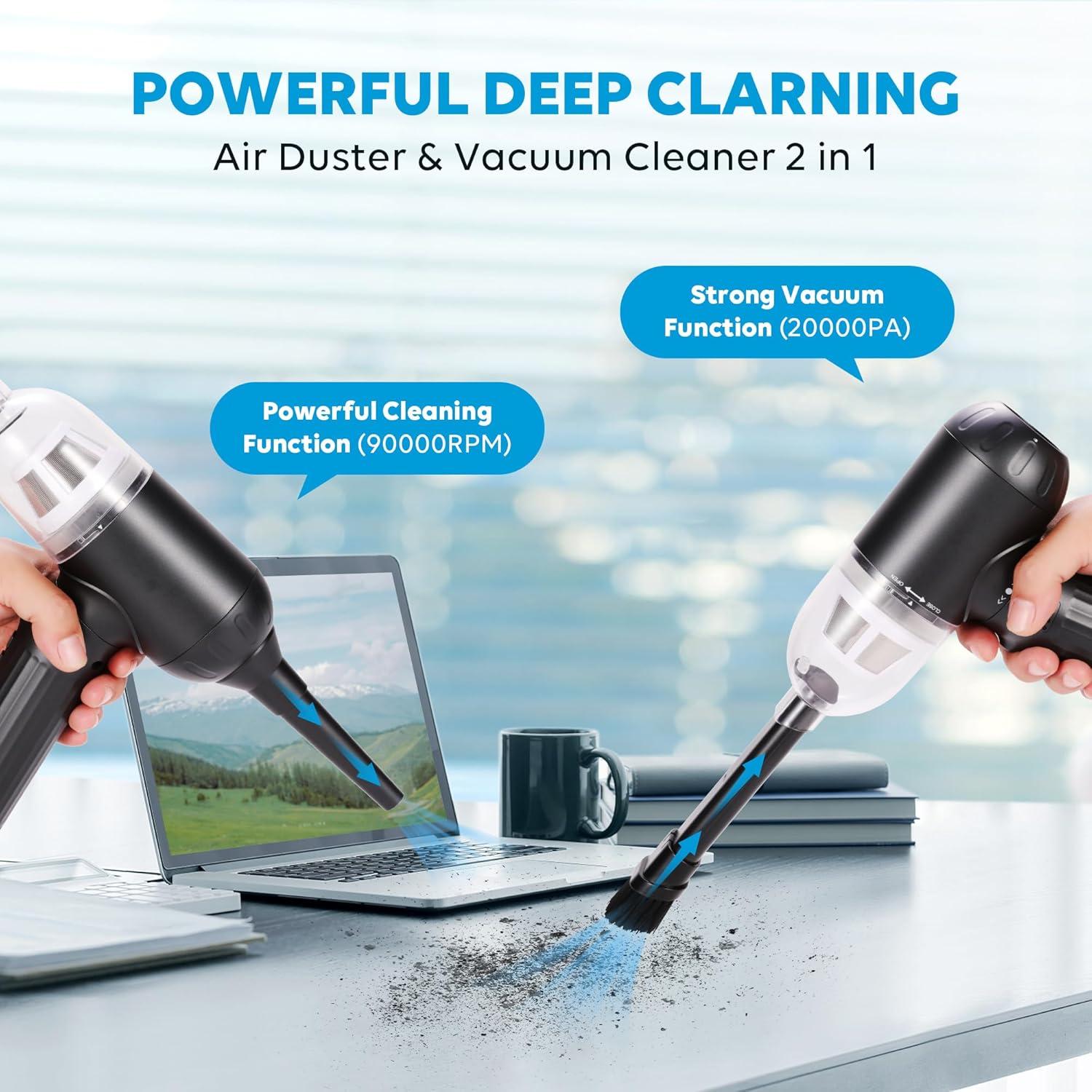 Soplador de Aire Comprimido TOBTOS 90W con Luz LED y 3 Velocidades