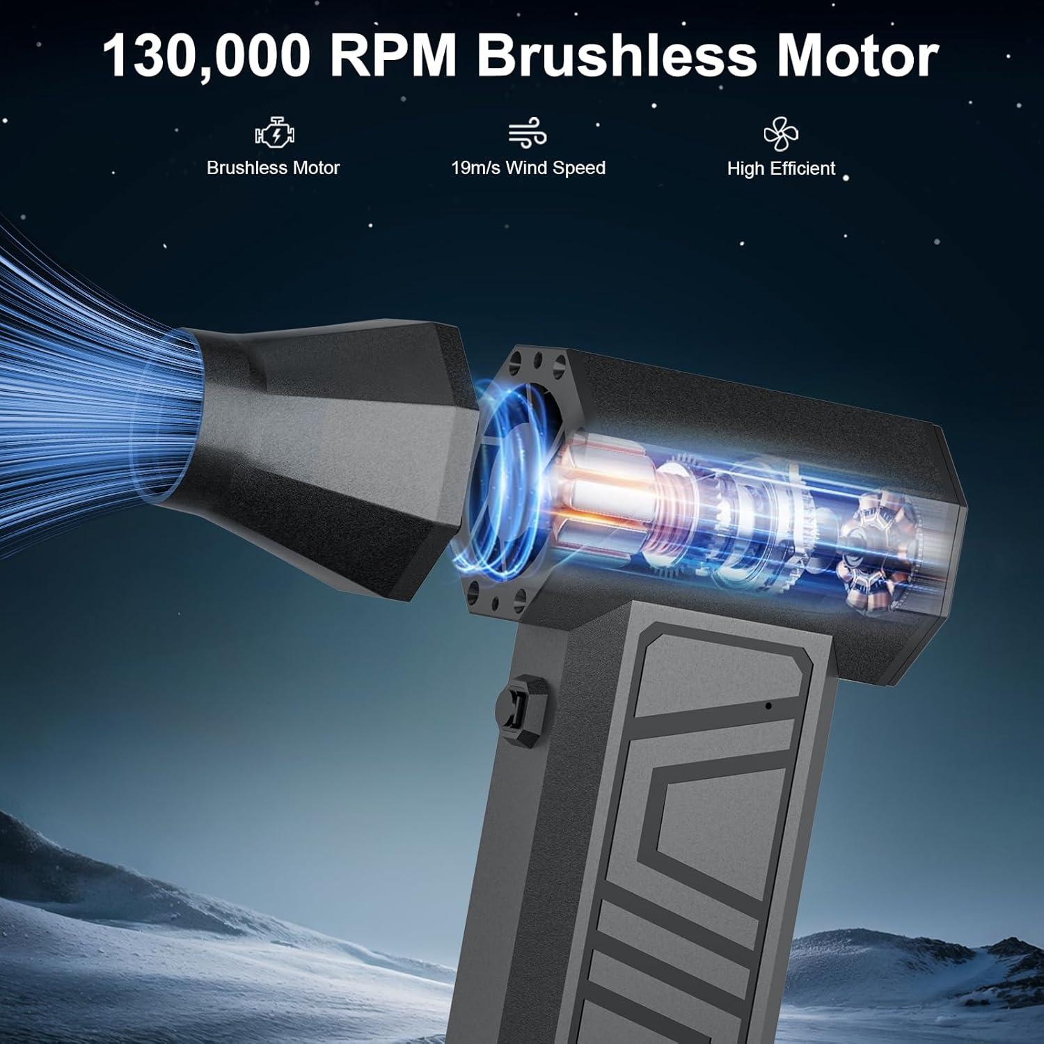 Soplador de Aire Inalámbrico LEEPEE X3 130,000RPM Mini Ventilador