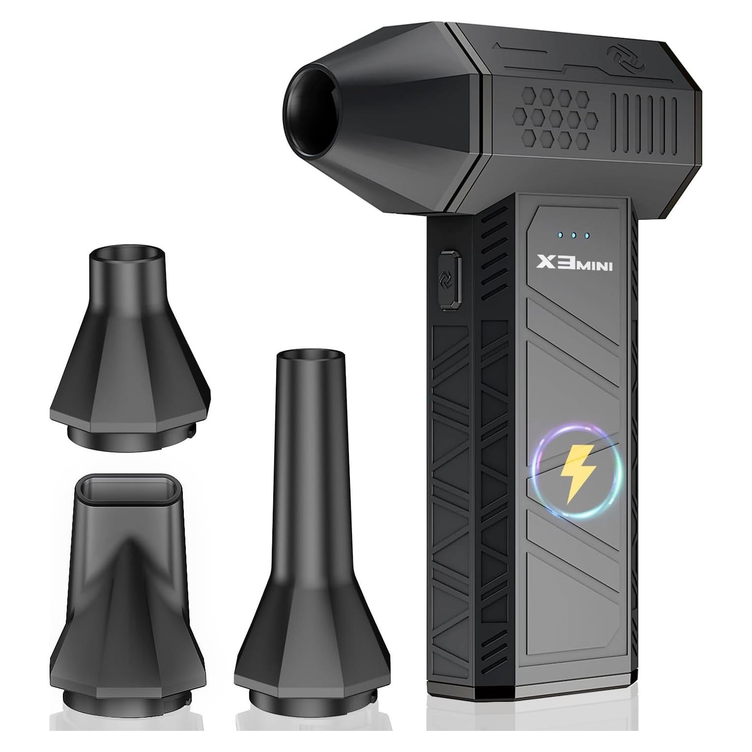 Soplador de Aire Eléctrico KONPAYDE 180000RPM Recargable Negro