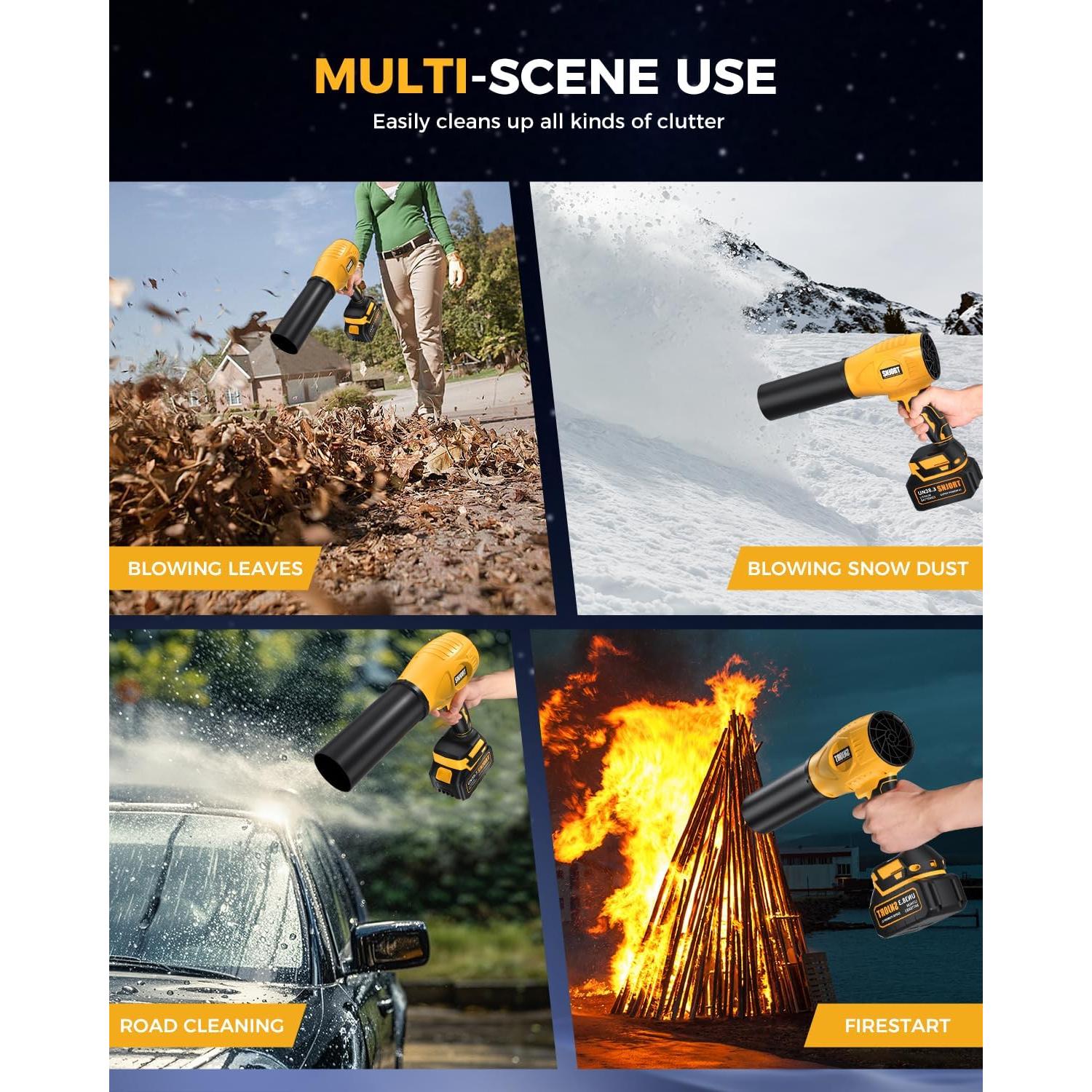 Soplador de Hojas Inalámbrico SNJORT S7MAX-T 21V 0.61kg