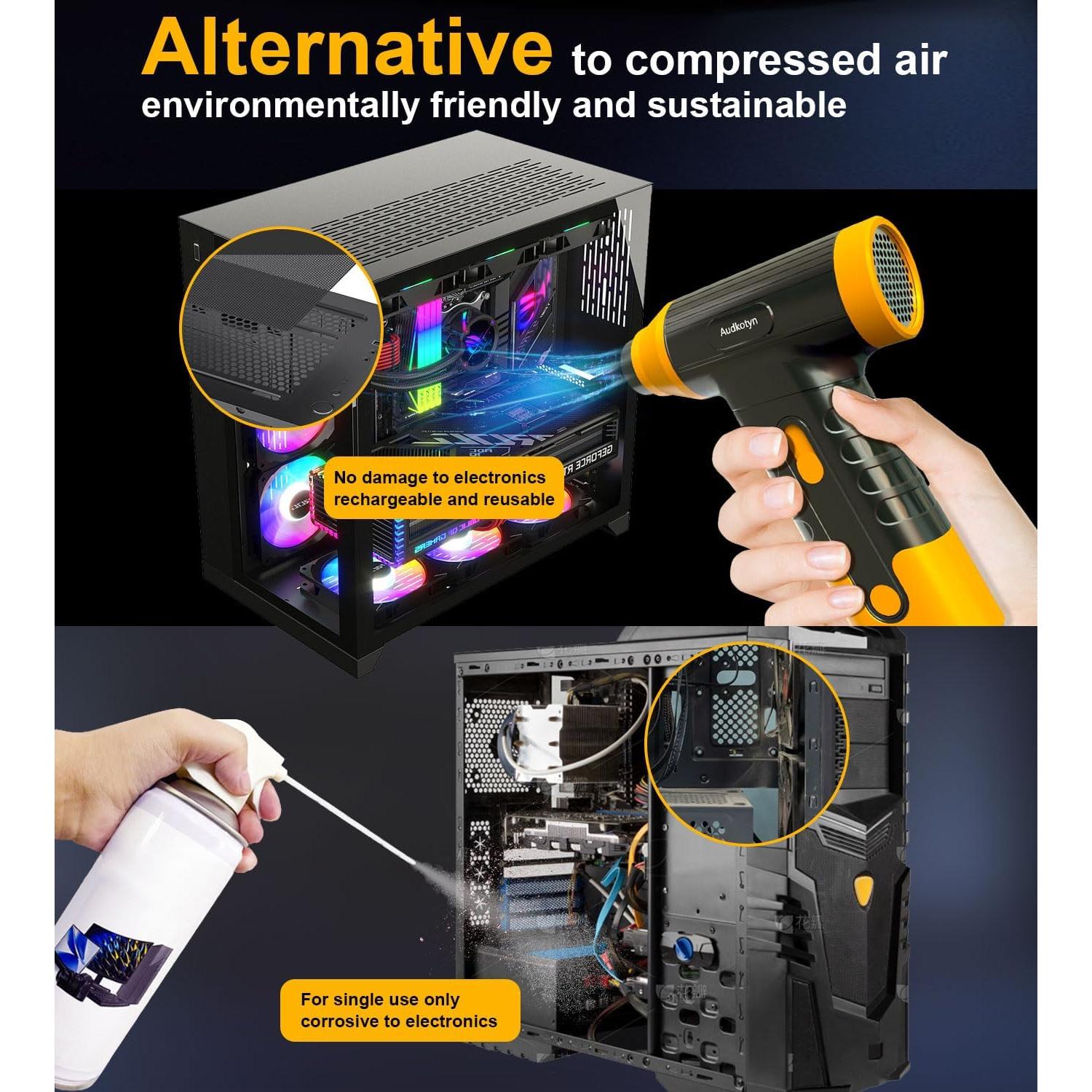 Soplador de Aire Comprimido Eléctrico Audkotyn JT168 150000 RPM