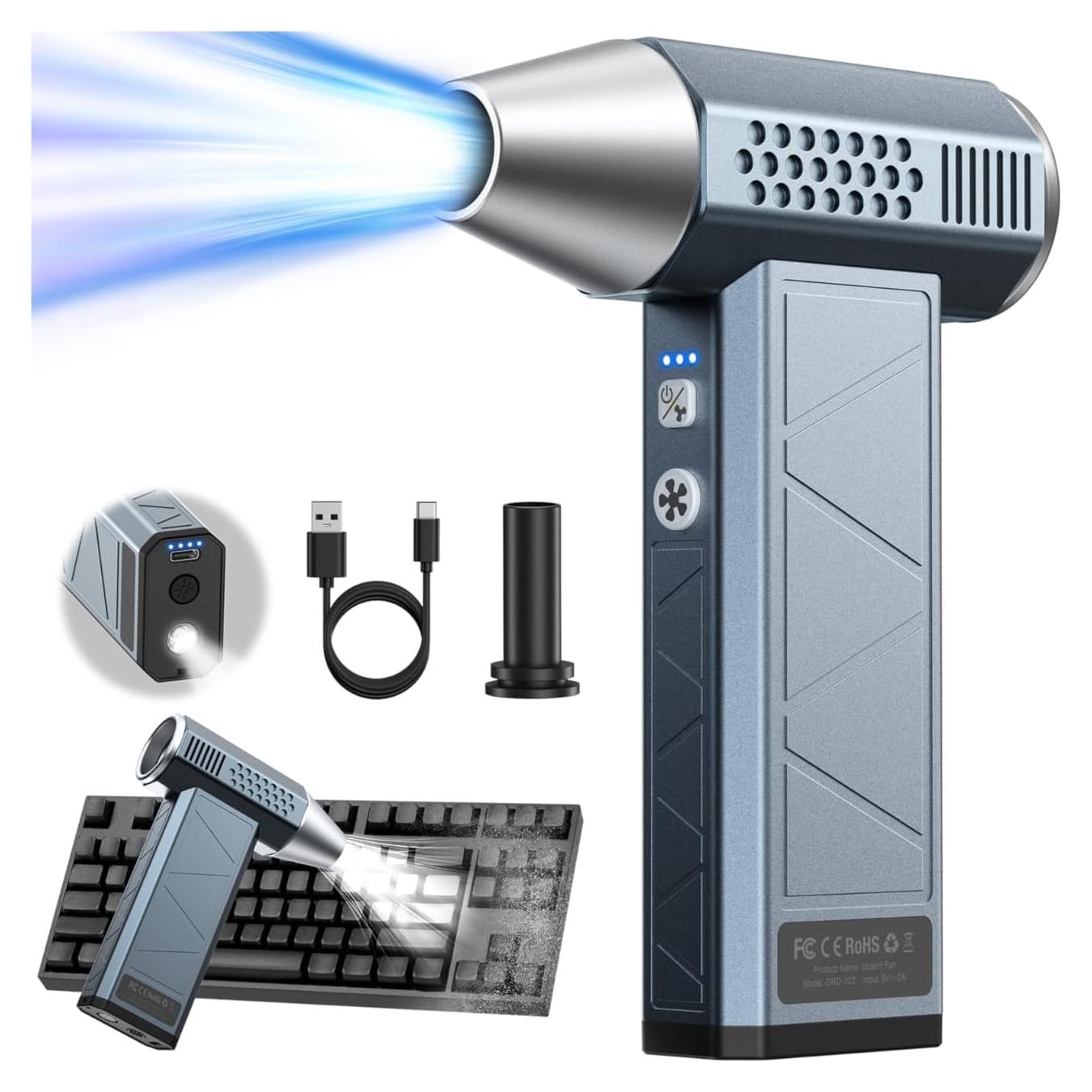 Soplador de Aire Eléctrico WNH 360000RPM 52m/s 4 Velocidades