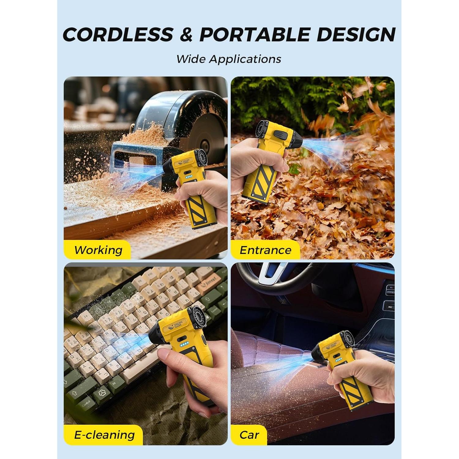 Soplador de Aire Comprimido Smiling Shark JF-02 Inalámbrico 110000 RPM