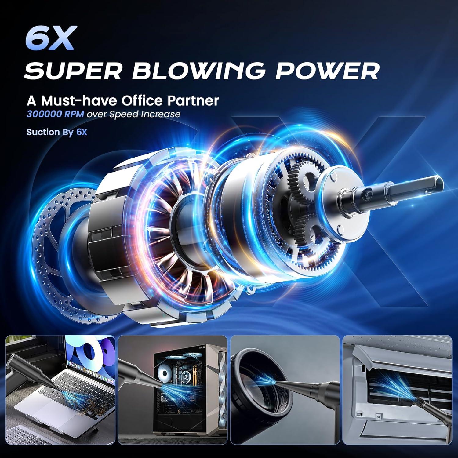 Soplador de Aire Comprimido MBYULO J02 Recargable 120m/s