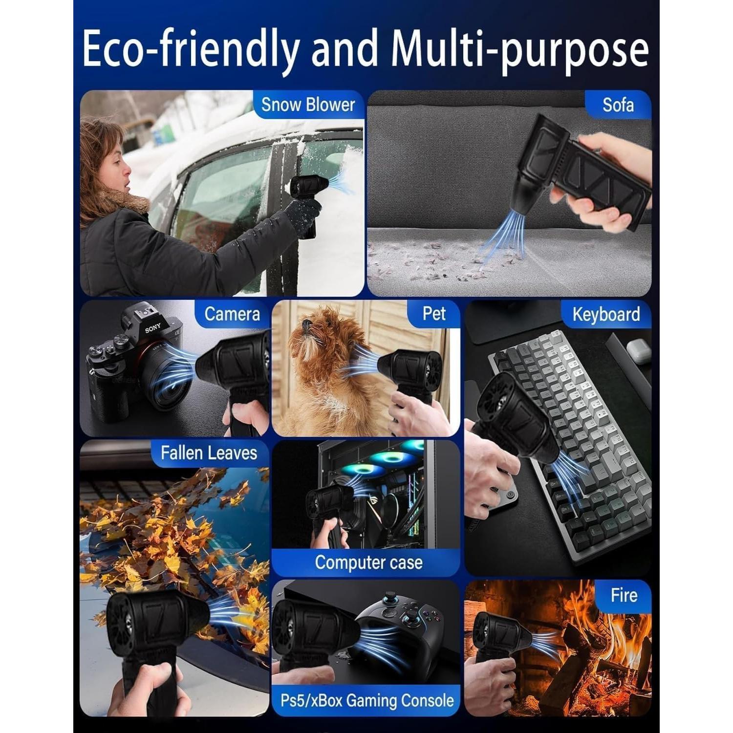 Soplador de Aire Comprimido YUHUO B01 360000 RPM Recargable