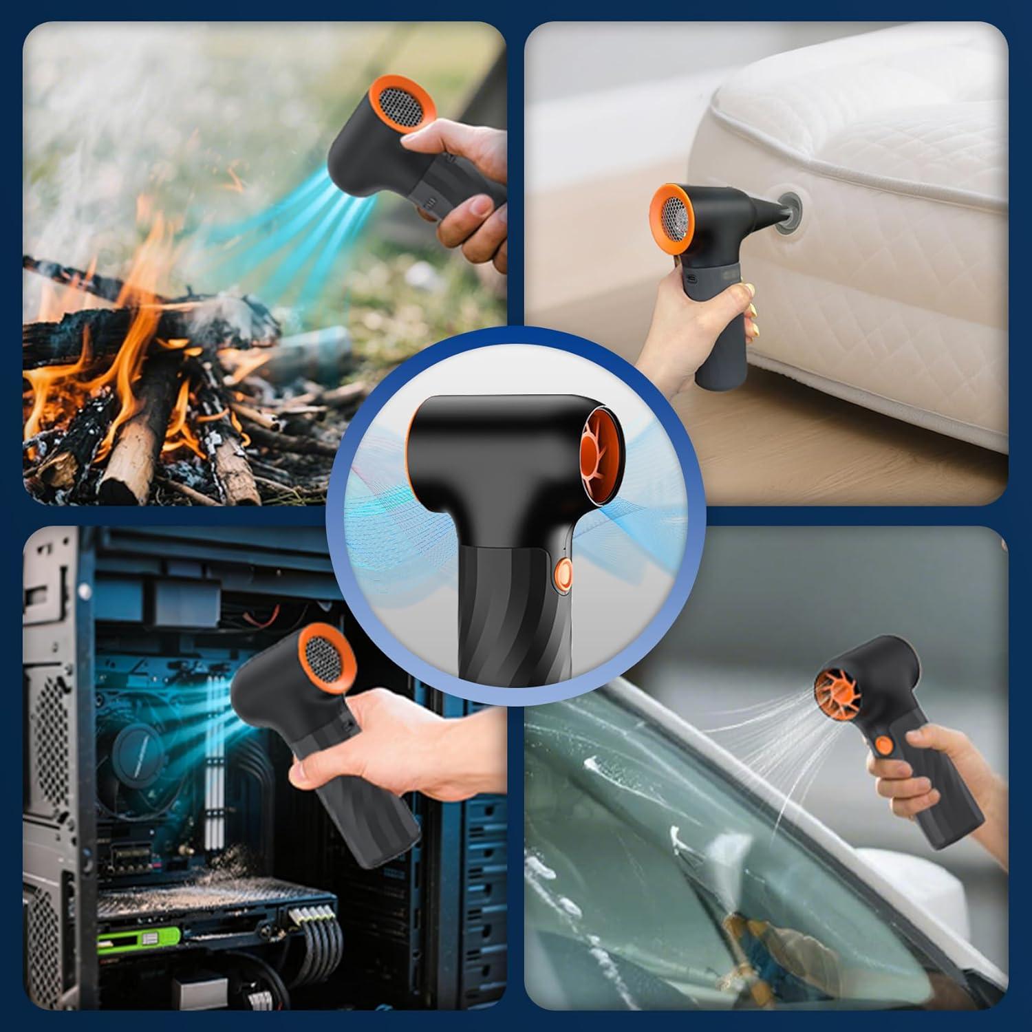 Soplador de Aire Eléctrico Truwelby 130,000 RPM 3 Boquillas