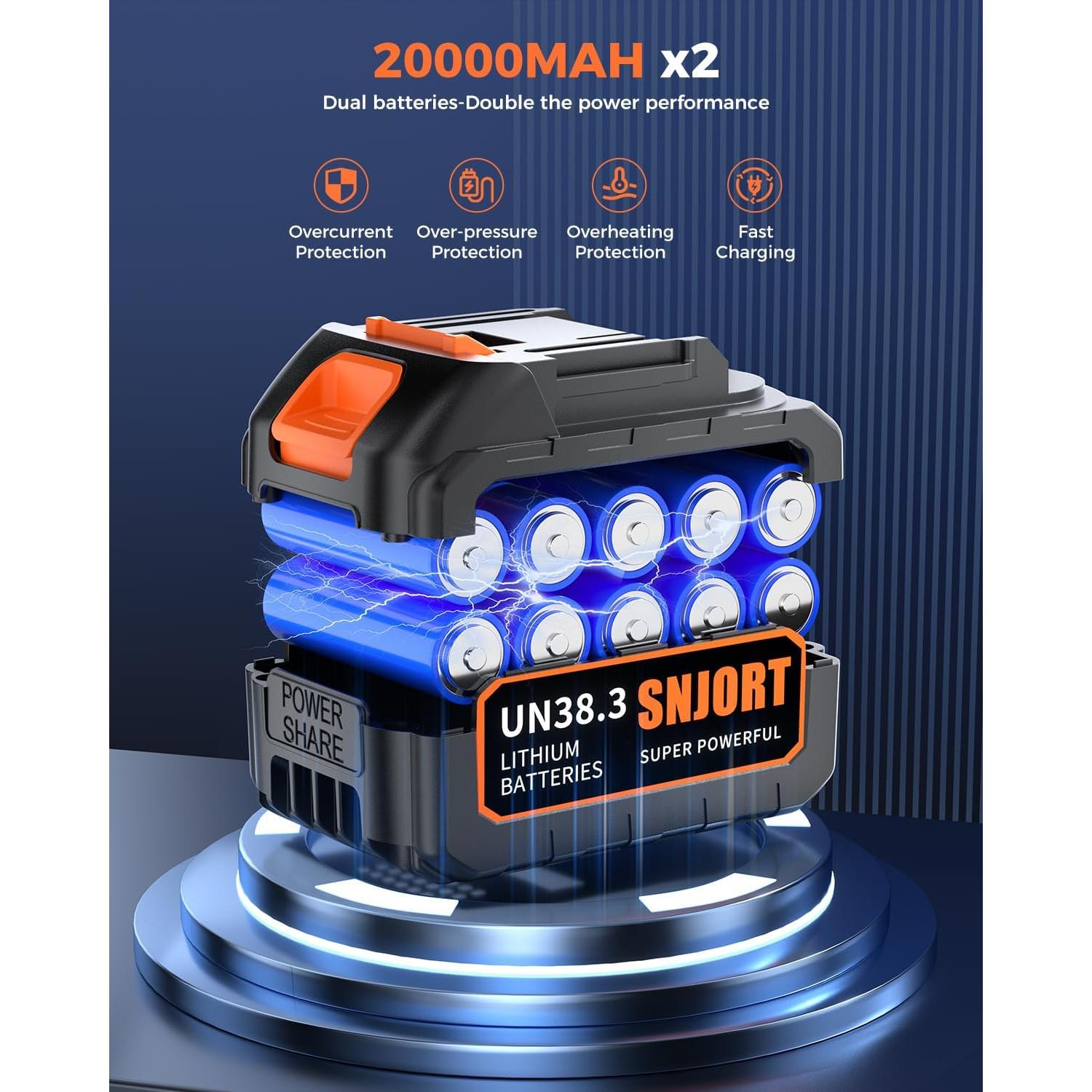 Soplador de Hojas Inalámbrico SNJORT S7MAX-L 500,000 RPM