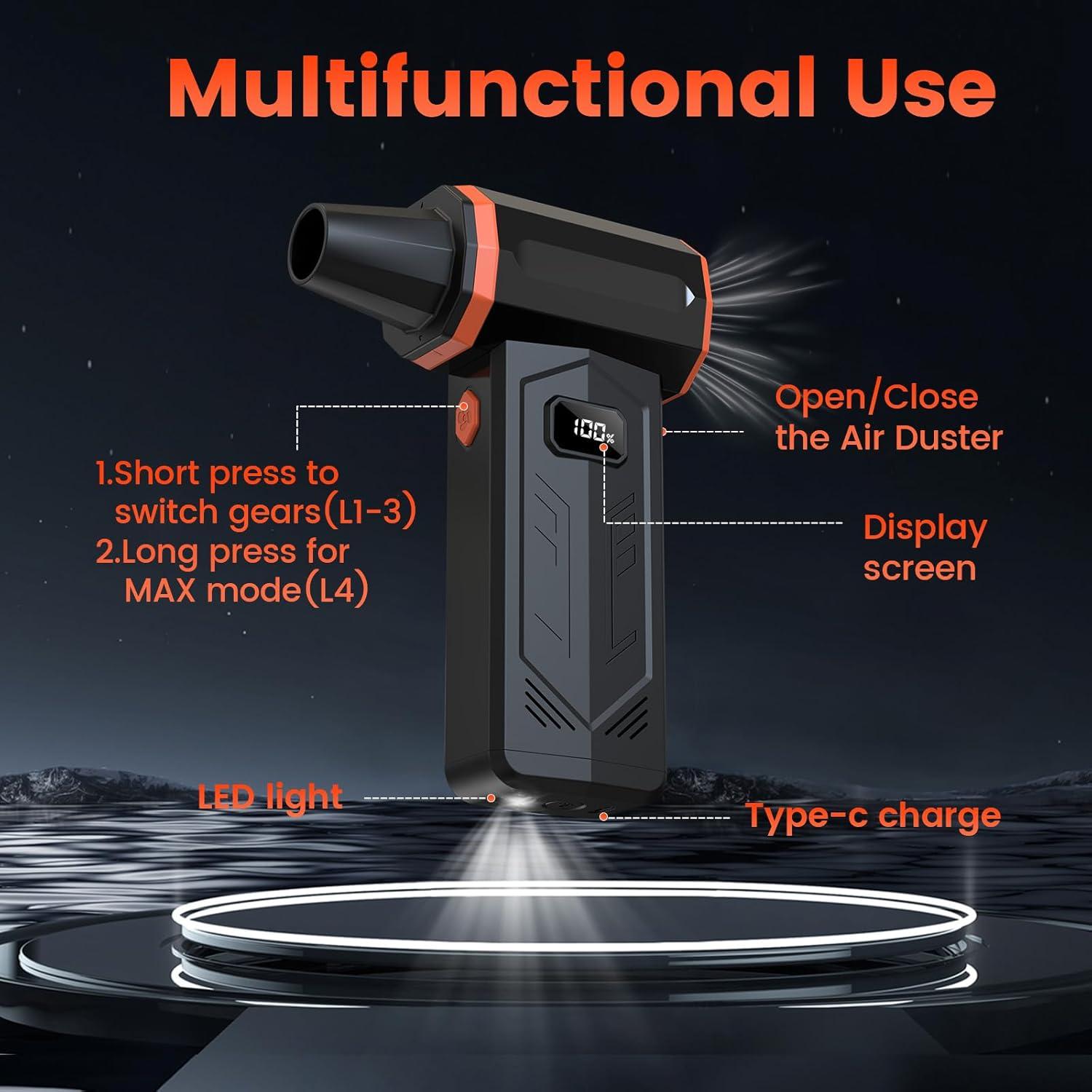Soplador de Aire Comprimido DUORT D8 350,000 RPM Recargable