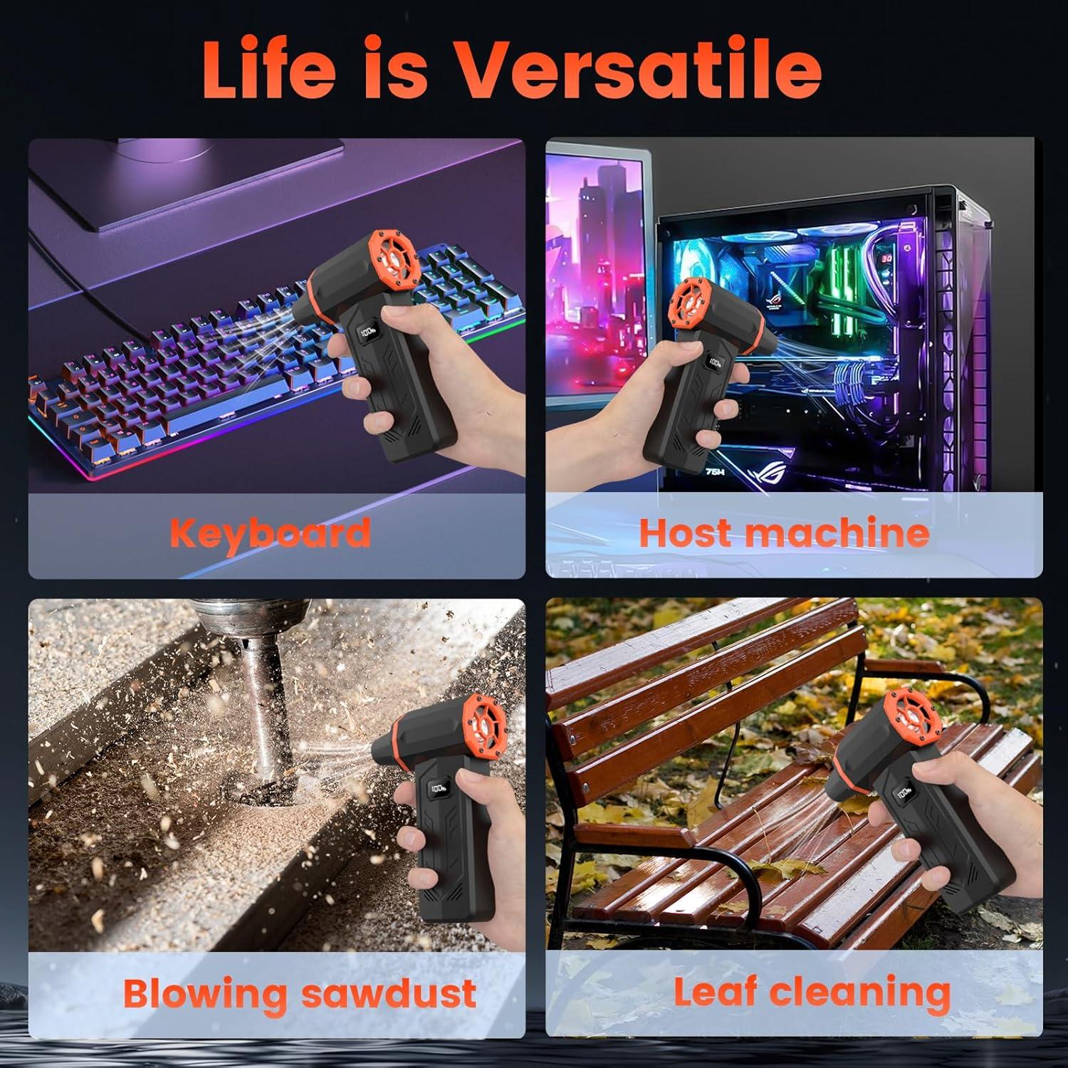 Soplador de Aire Comprimido DUORT D8 350,000 RPM Recargable