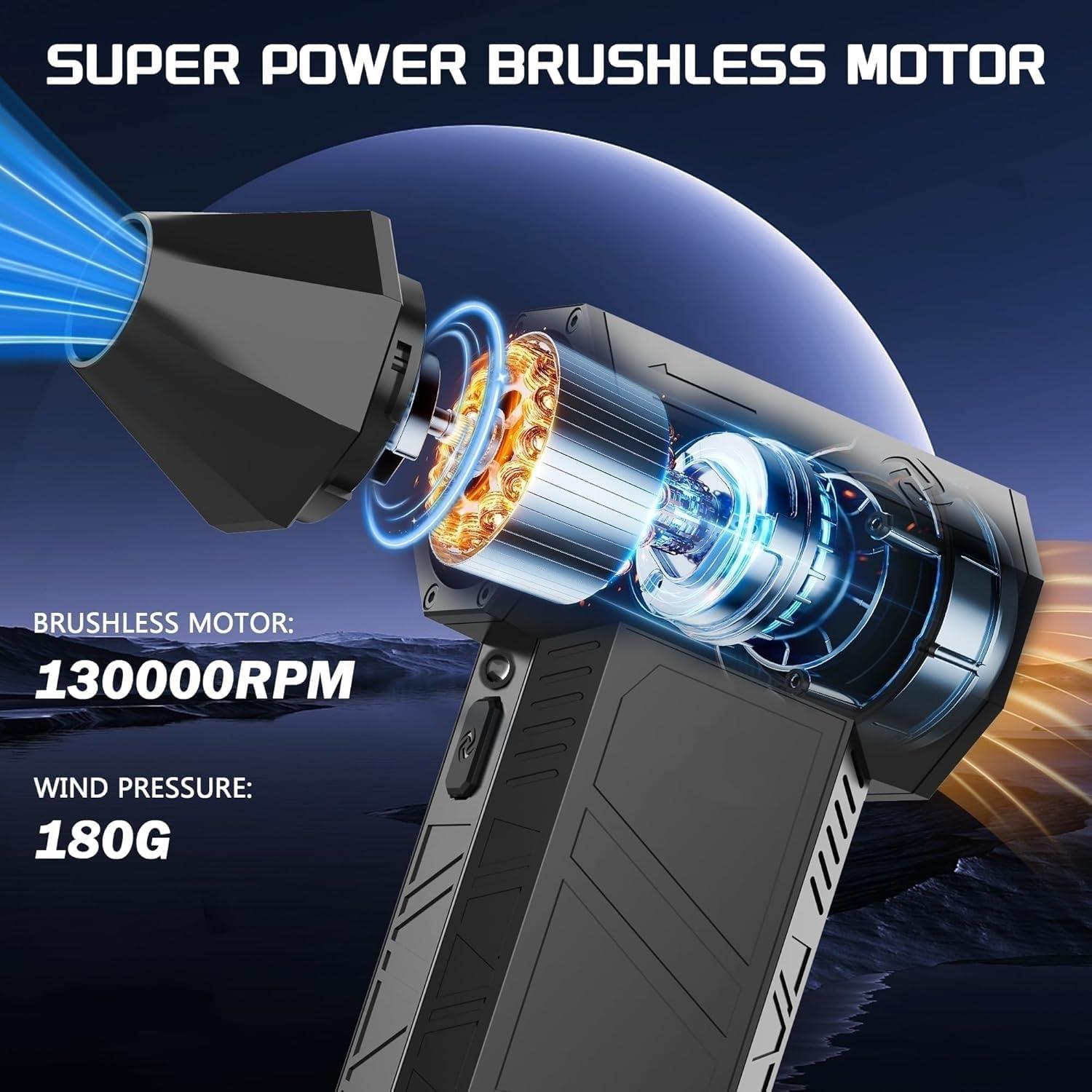 Soplador de Aire Comprimido Jinhong 130000 RPM Inalámbrico