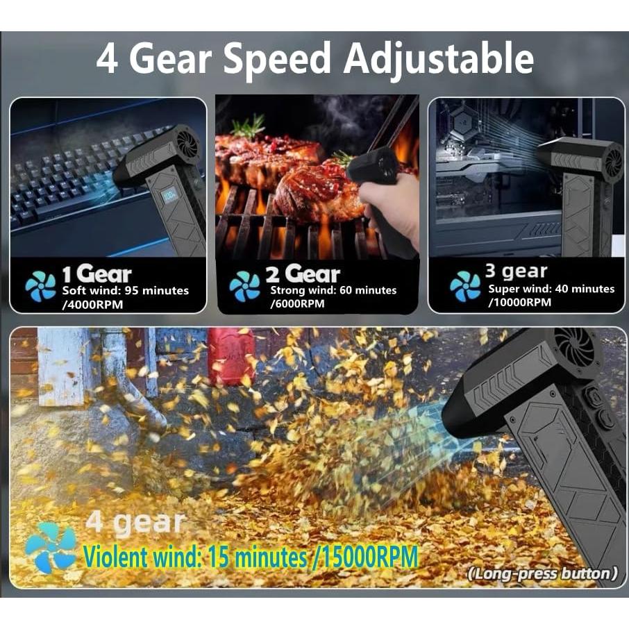 Soplador de Aire Comprimido Jinhong 130000 RPM Inalámbrico