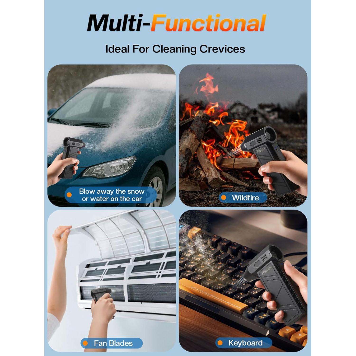 Soplador de Aire Comprimido Fjloueim S7 4 Velocidades 130000RPM