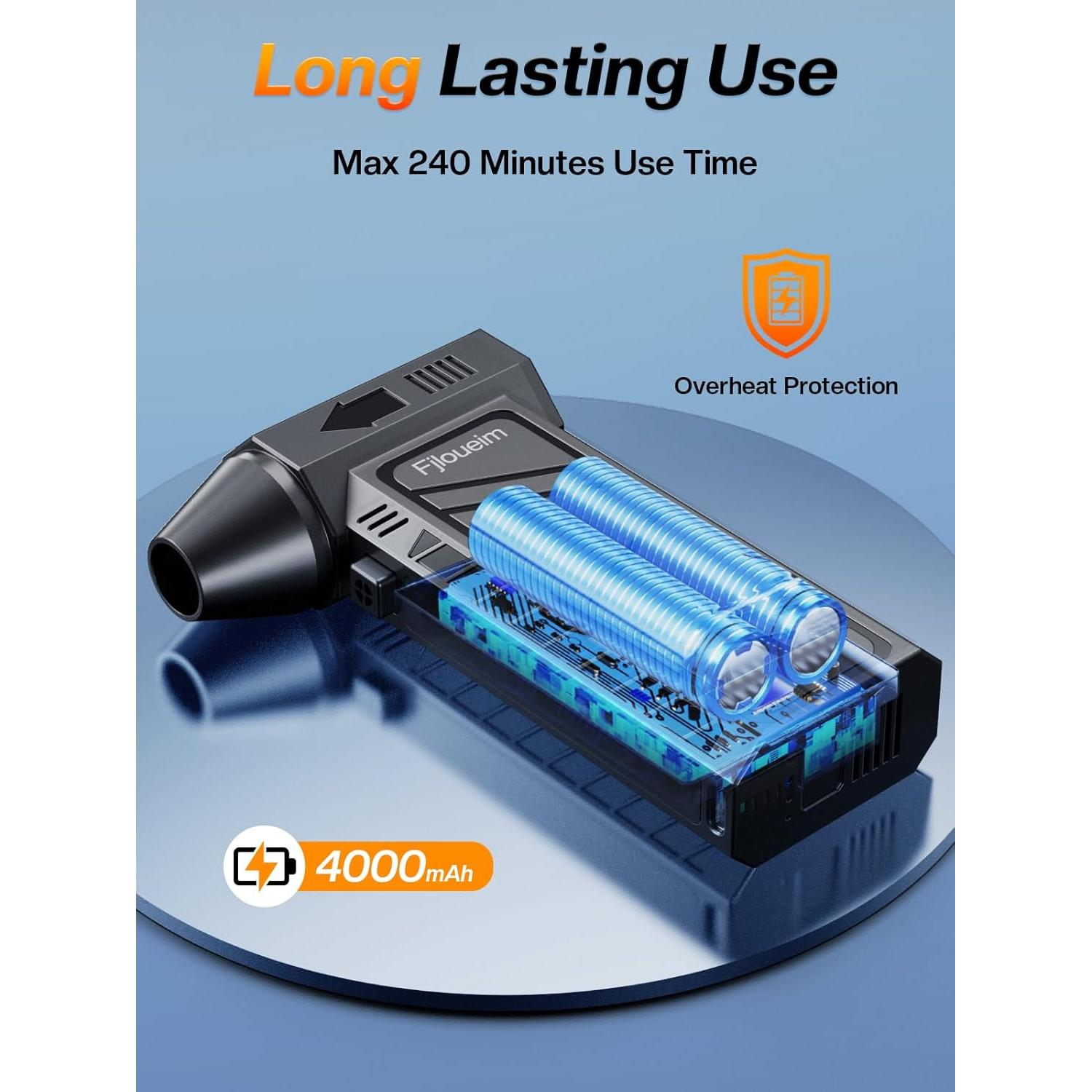 Soplador de Aire Comprimido Fjloueim S7 4 Velocidades 130000RPM