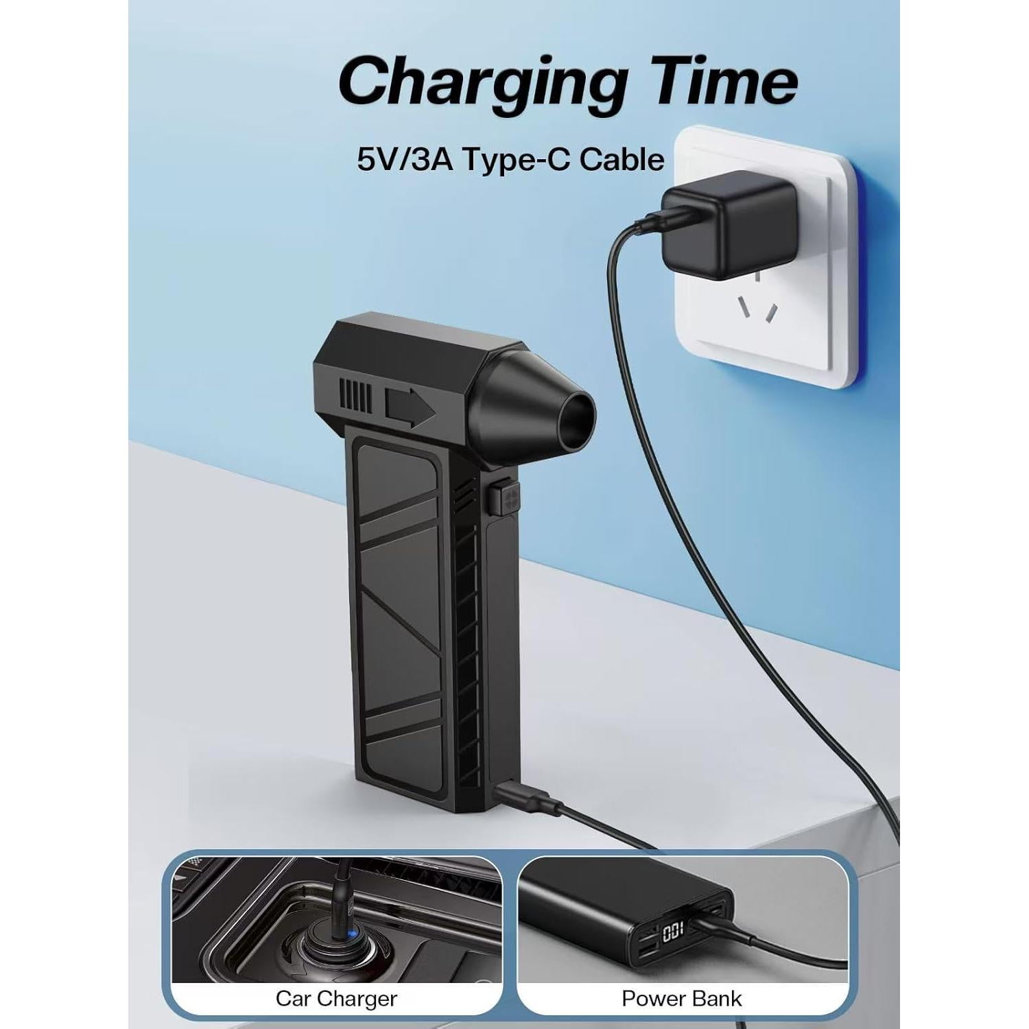 Soplador de Aire Comprimido Fjloueim S7 4 Velocidades 130000RPM