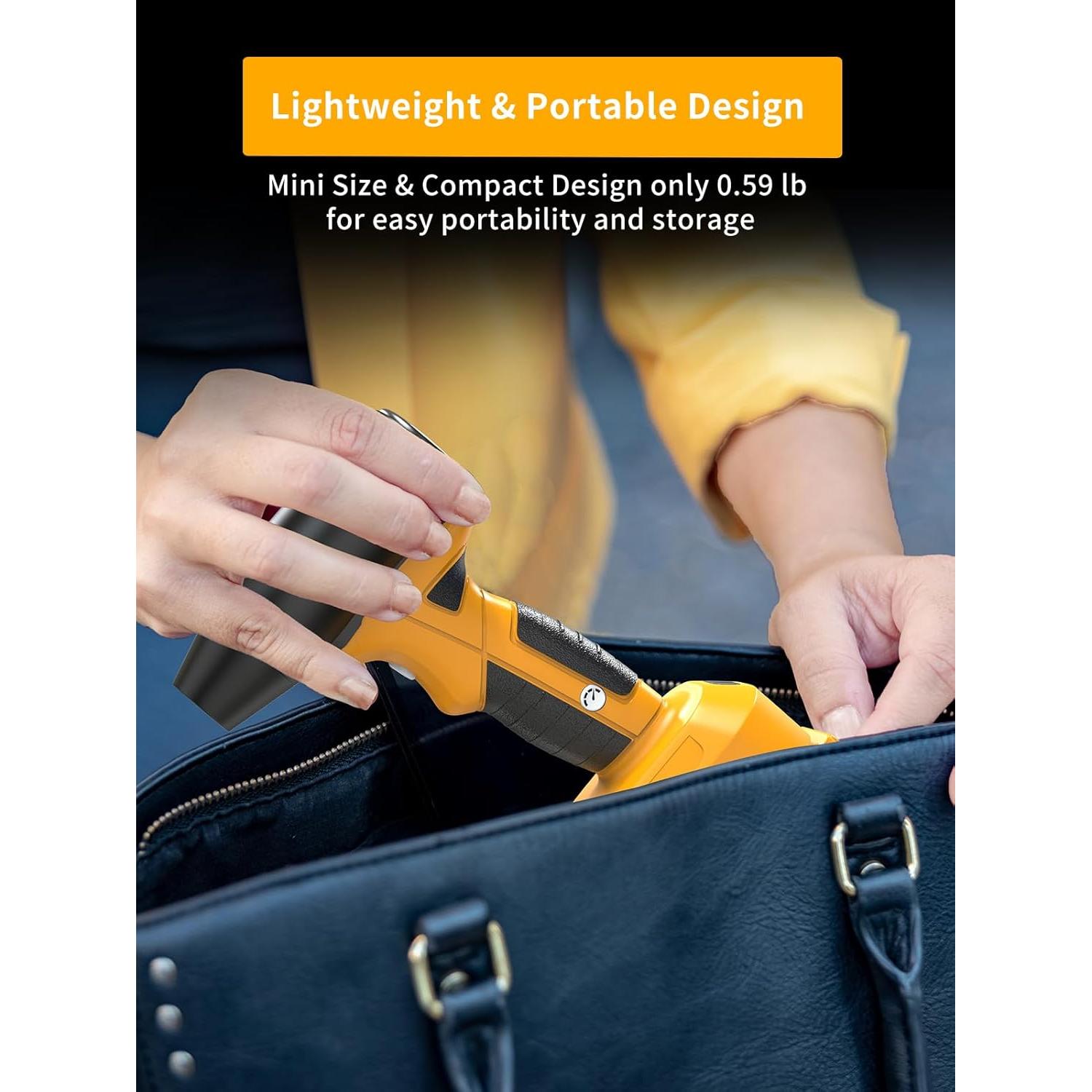 Soplador de Aire Seco Portátil Hellsehen 20V 50000 RPM