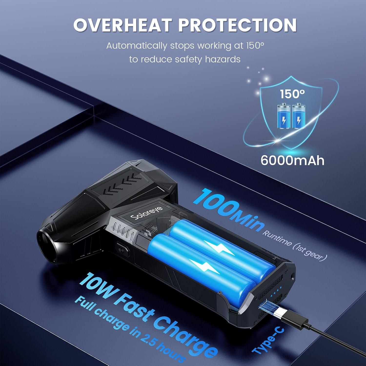 Soplador de Aire Comprimido Solareye X13-US 180000 RPM 3 Velocidades